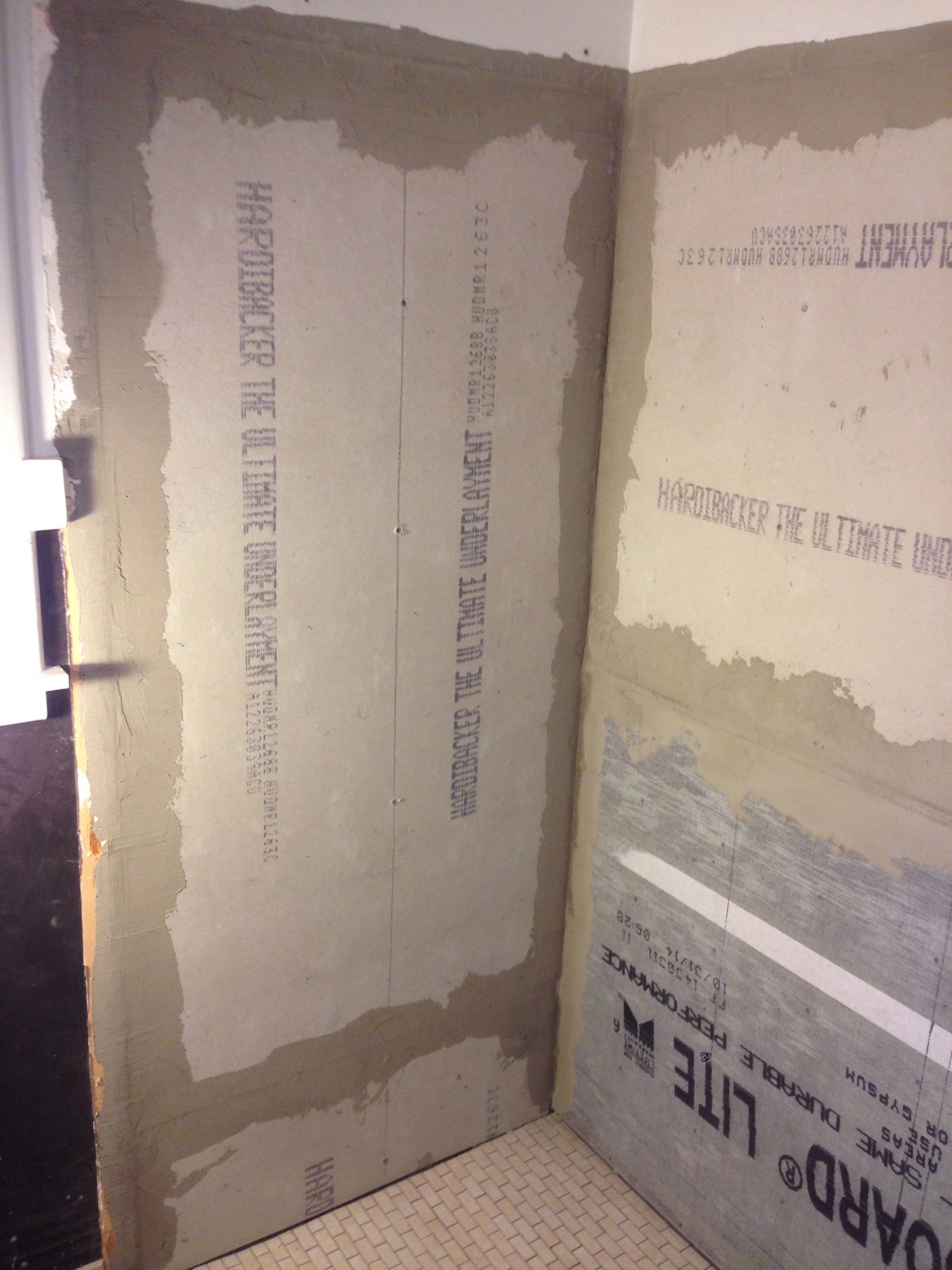 Start of the shower.