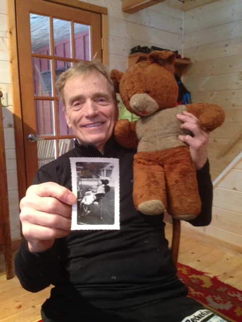 Here&rsquo;s a picture that Keith took of Dennis with a bear that his father got for him on his birthday in Paris at the end of World War 2.