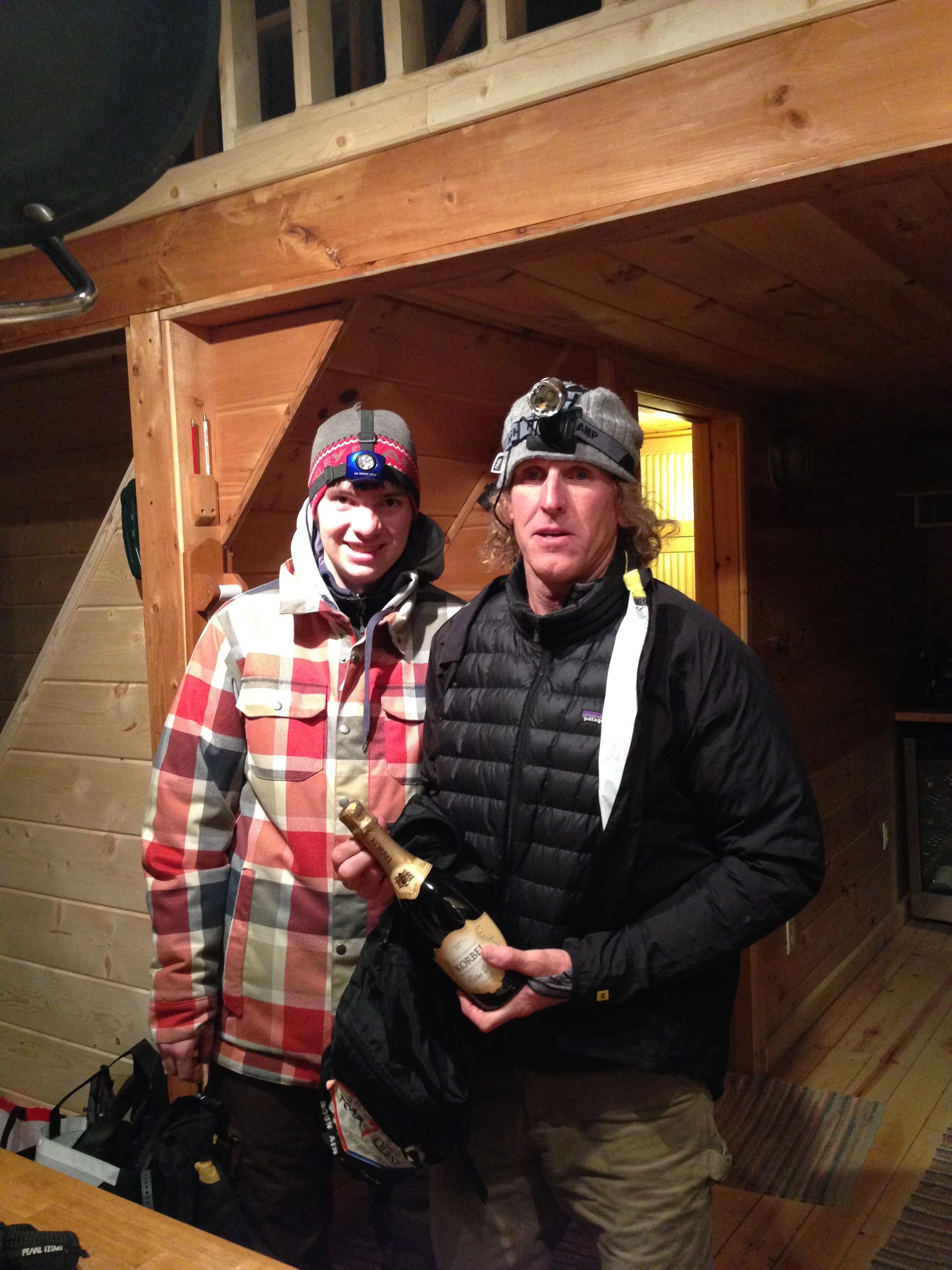Me and Parker about ready to head out last night for the New Year&rsquo;s hike.