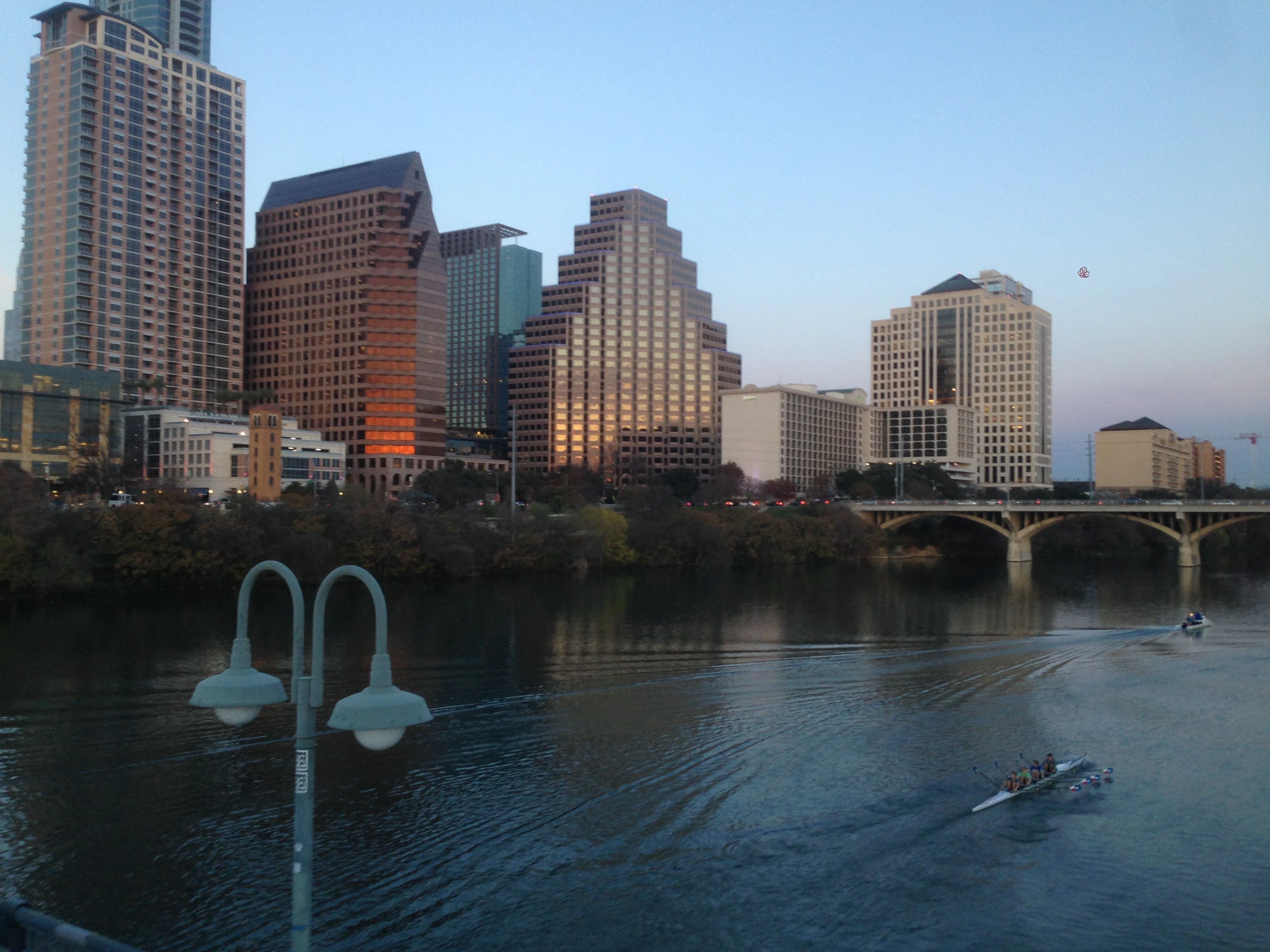 Riding back towards Austin.