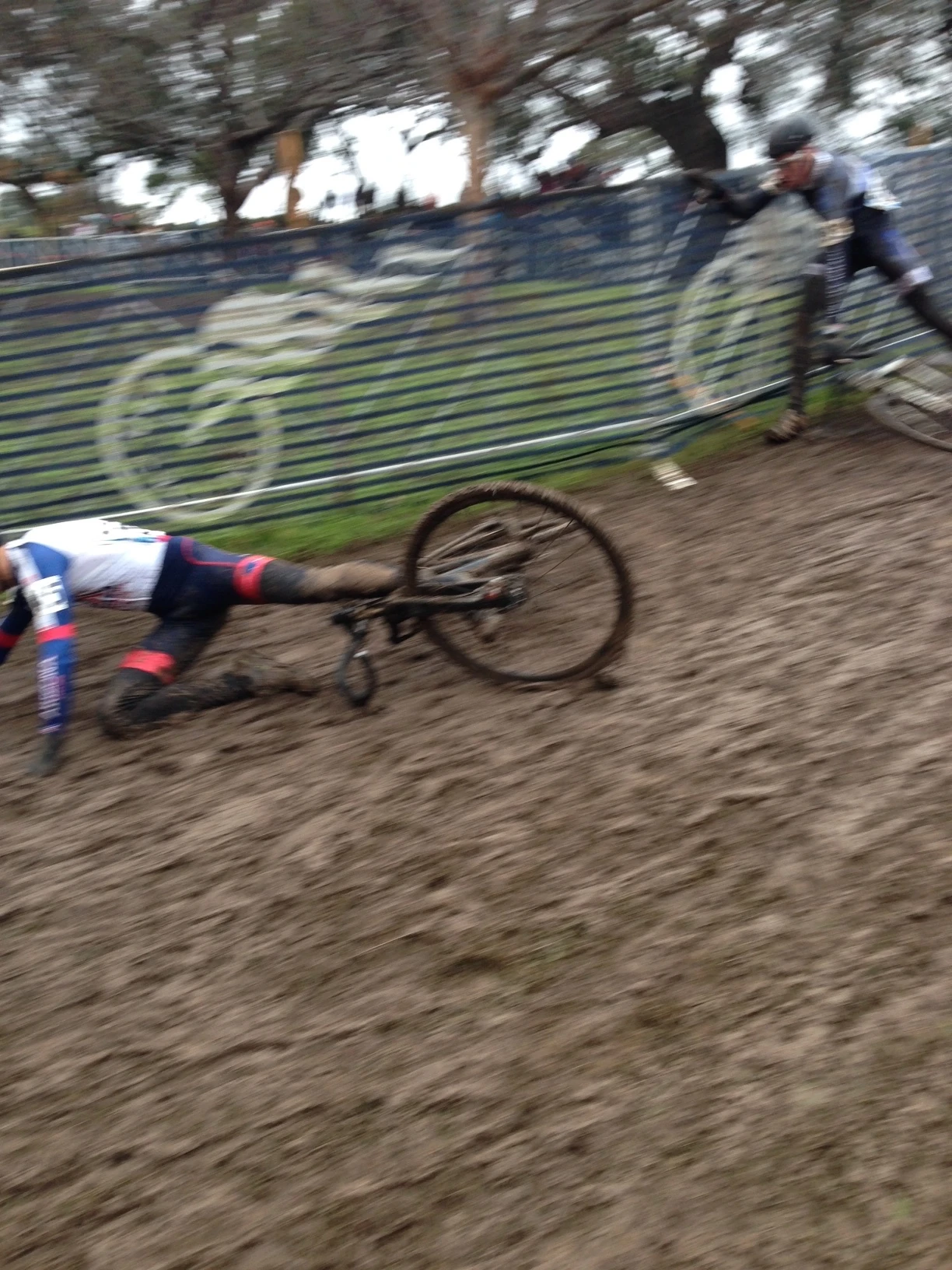 This is a photo from the Collegiate races on Saturday. The course was getting very technical.