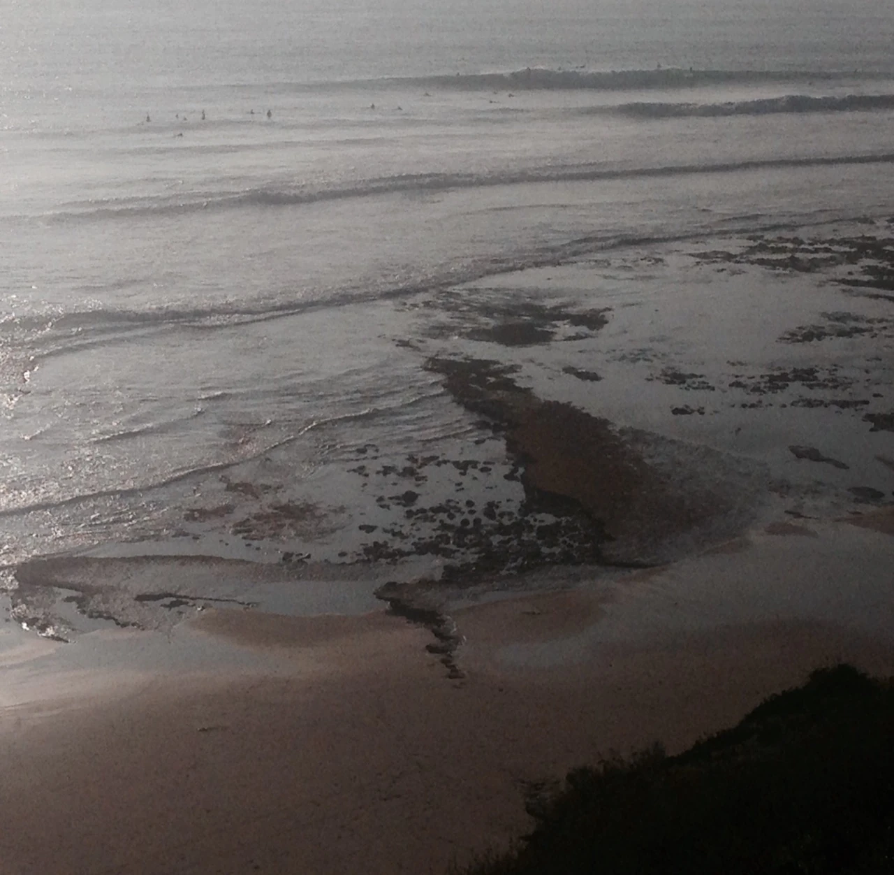 The tide was pretty low yesterday afternoon at Swamis.