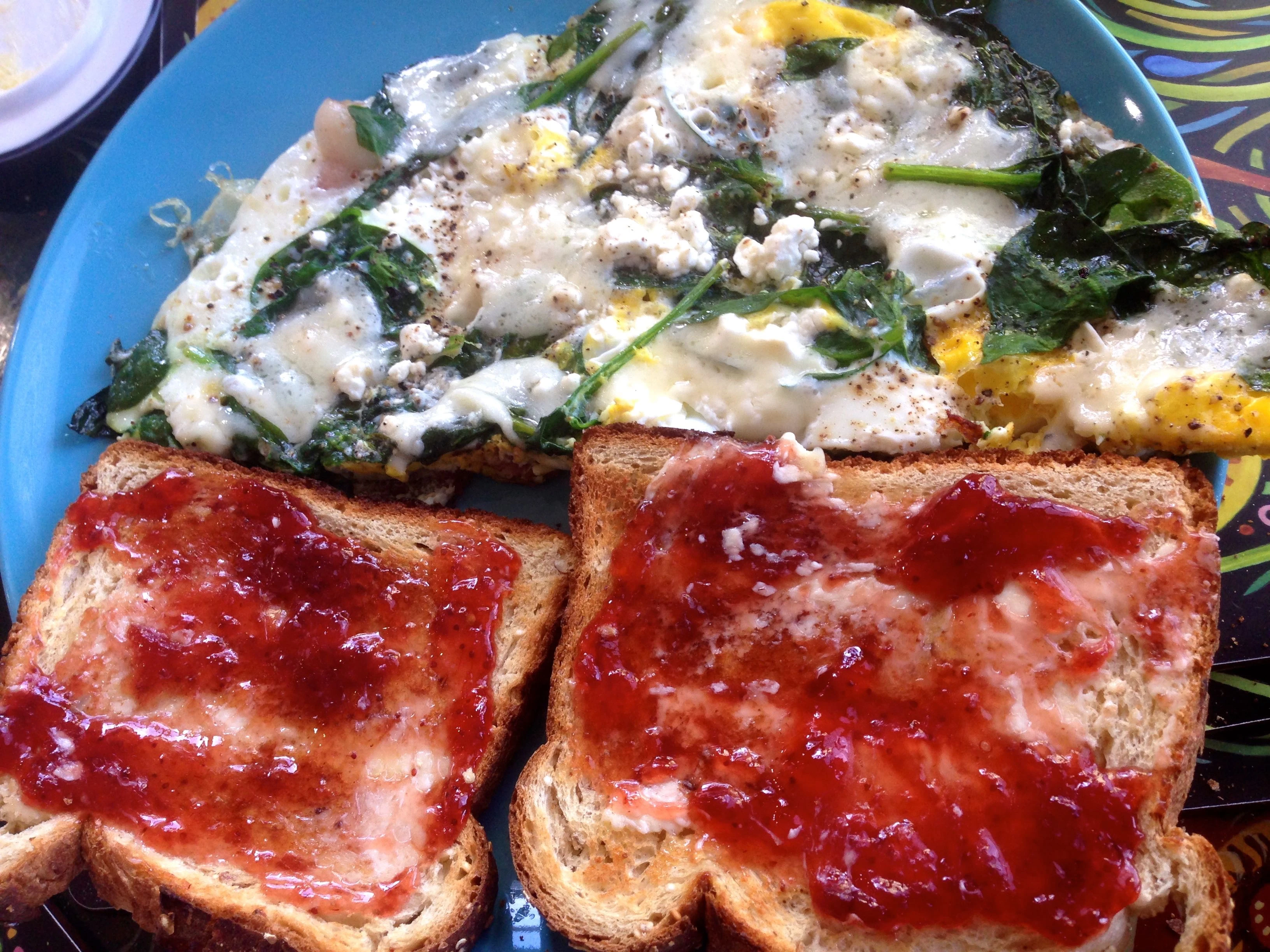 Vincent makes me a crazy great breakfast every morning. 