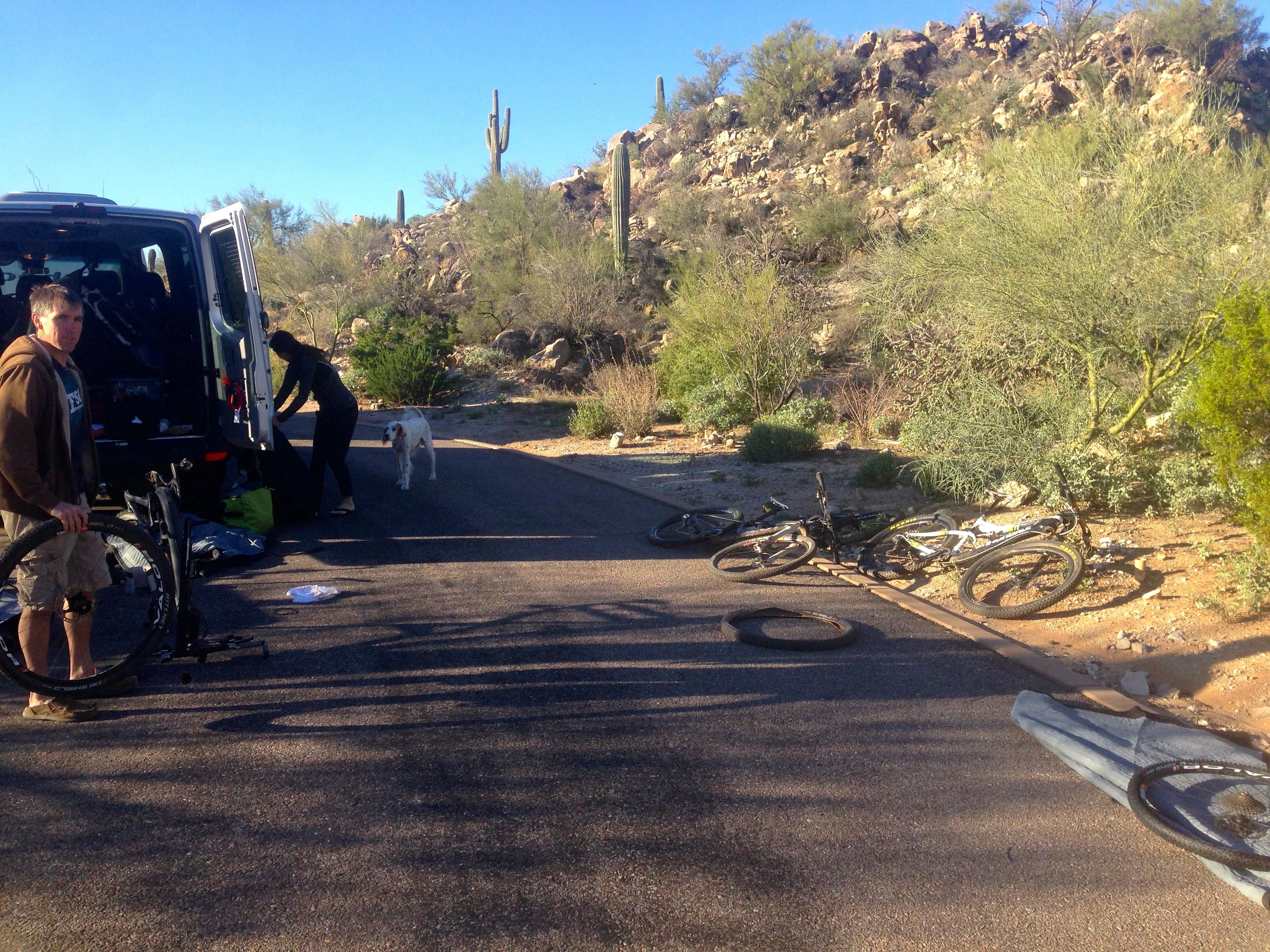 Waking up this morning, it was a yard sale in the street.