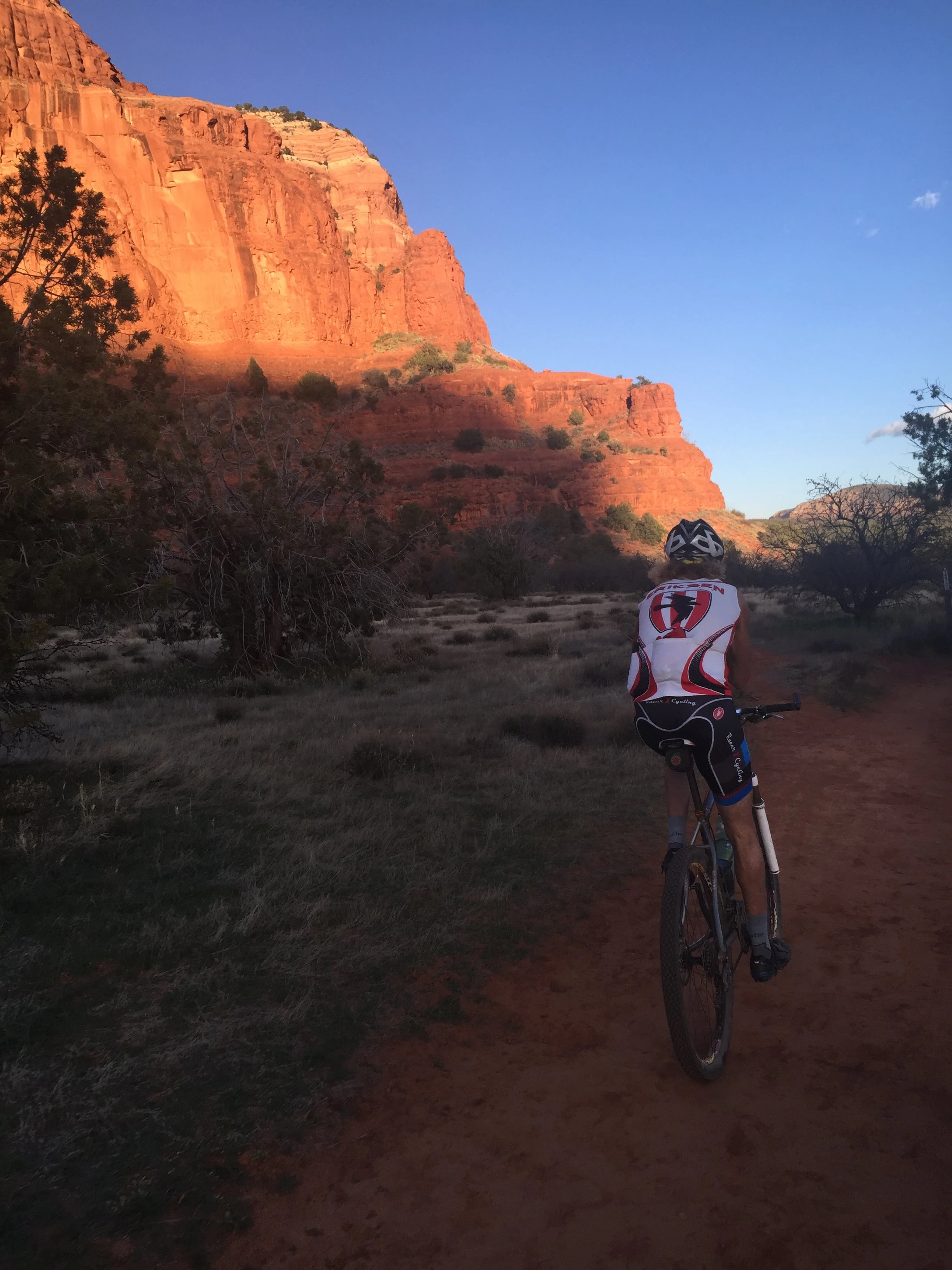 It was getting dark as we were getting back.