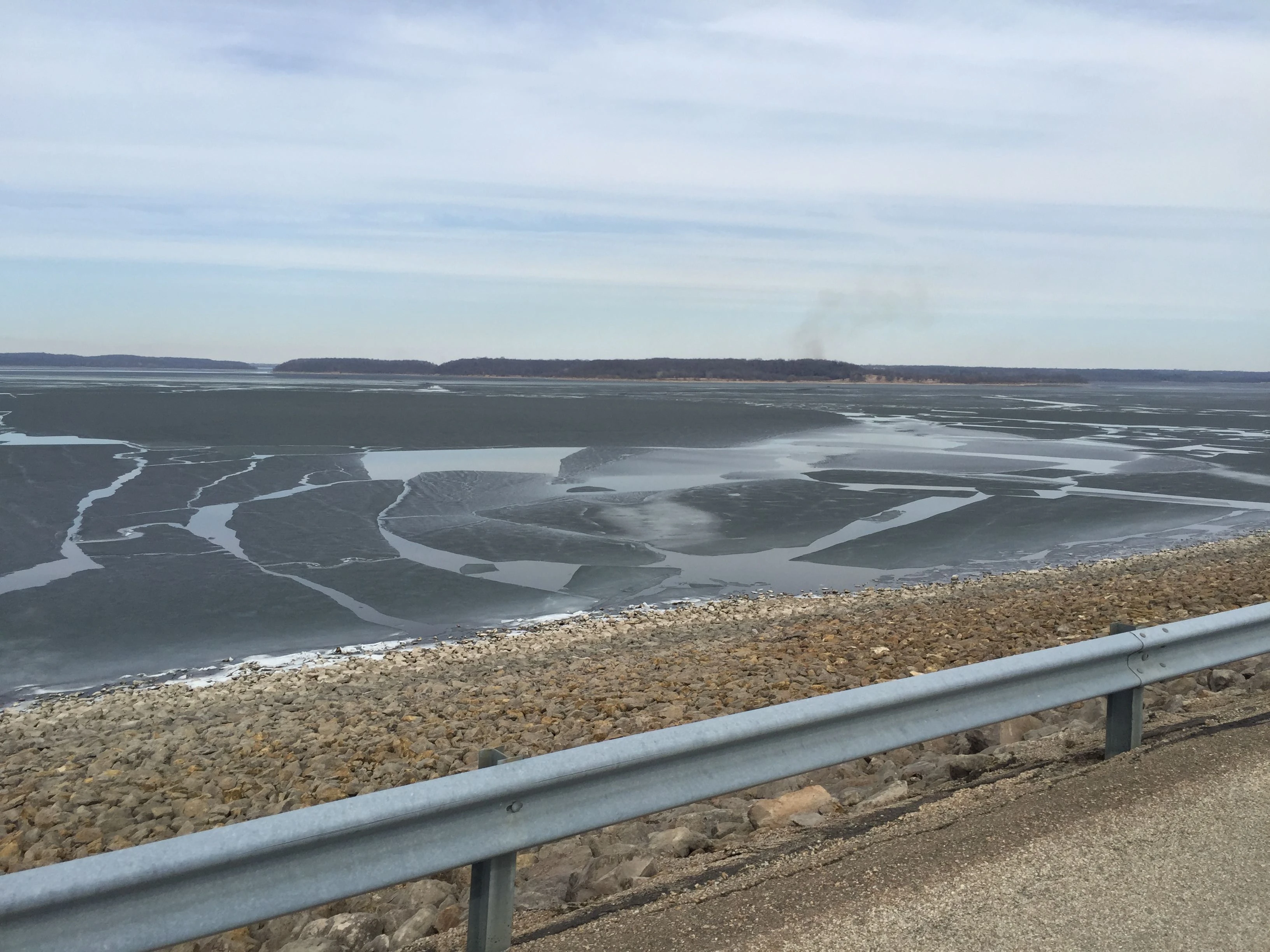 Perry Lake is still frozen.