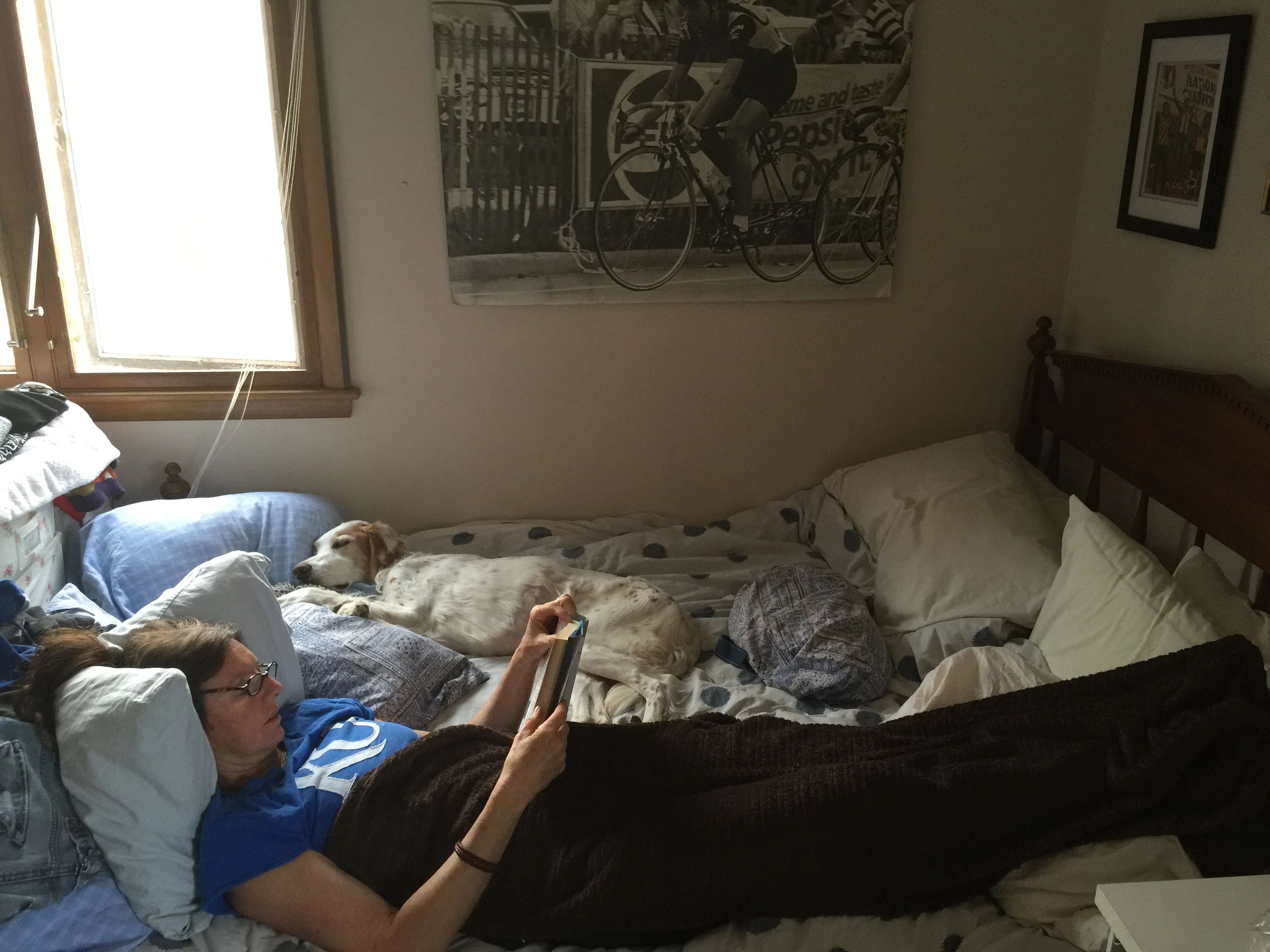 Trudi has been spending a ton of time just sitting with Bromont and enjoying.