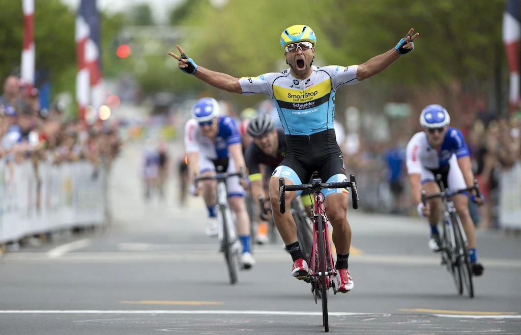 Last year&rsquo;s winner Eric Marcotte. Eric became the first American to hold the Pro Road Championship and Criterium Championship concurrently. He made a pretty incredible more on the final lap to come over the top of the UHC &ldquo;blue train&rdquo; and win solo.