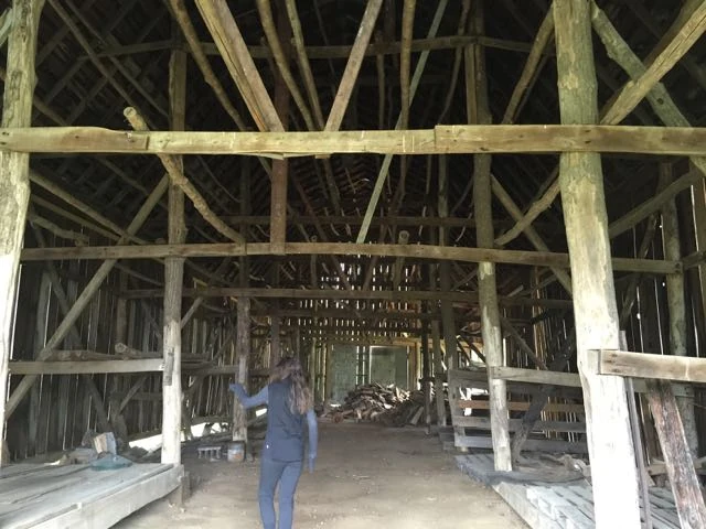 There is an old tobacco barn where we&rsquo;re staying. I can&rsquo;t believe it stayed up all these years. It seems so pieced together.