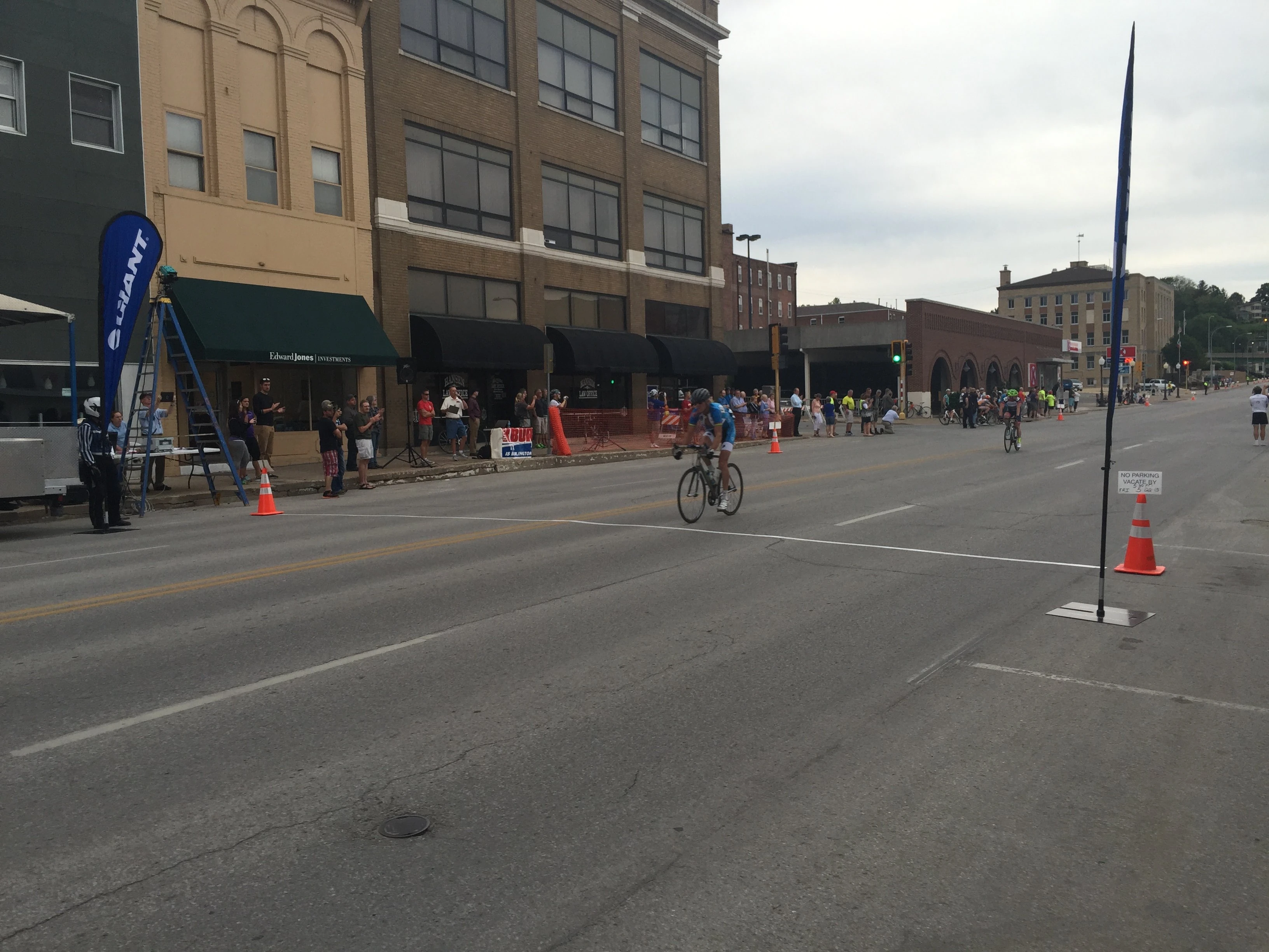 There weren&rsquo;t too many people at the finish. The road is super wide. I probably didn&rsquo;t need to jump the guy I was with so hard. I think he probably was coasting.