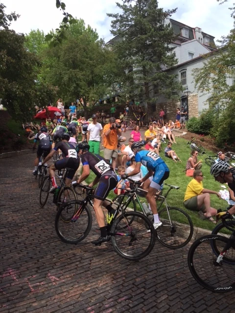 It is kind of a log jam most of the time on the climb.