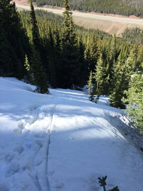 This is way steeper than the photo protrays. Like steep enough it would be hard to walk down without snow.