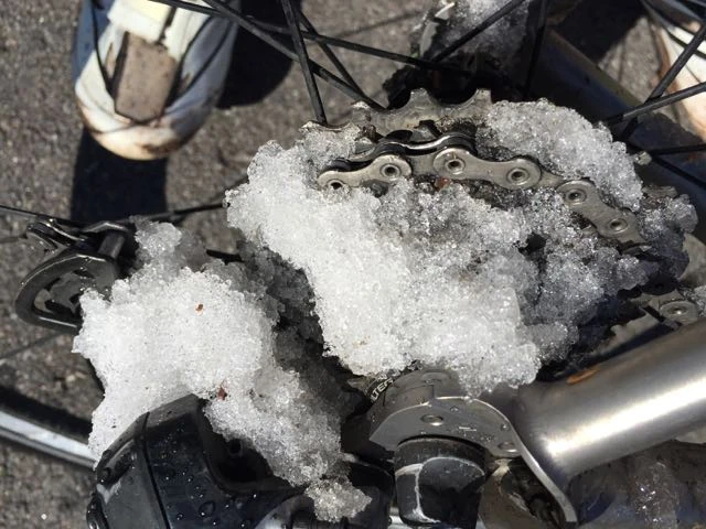 My cogs were a little clogged with snow initially.