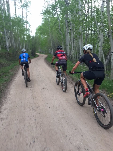 Vincent, Brad and Hannah on the climb.
