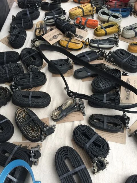 A guy at the expo was selling belts made out of old tires. They were super cool. Lots of different tread patterns. They would make a great present. The website is Tiredolbelts.com.