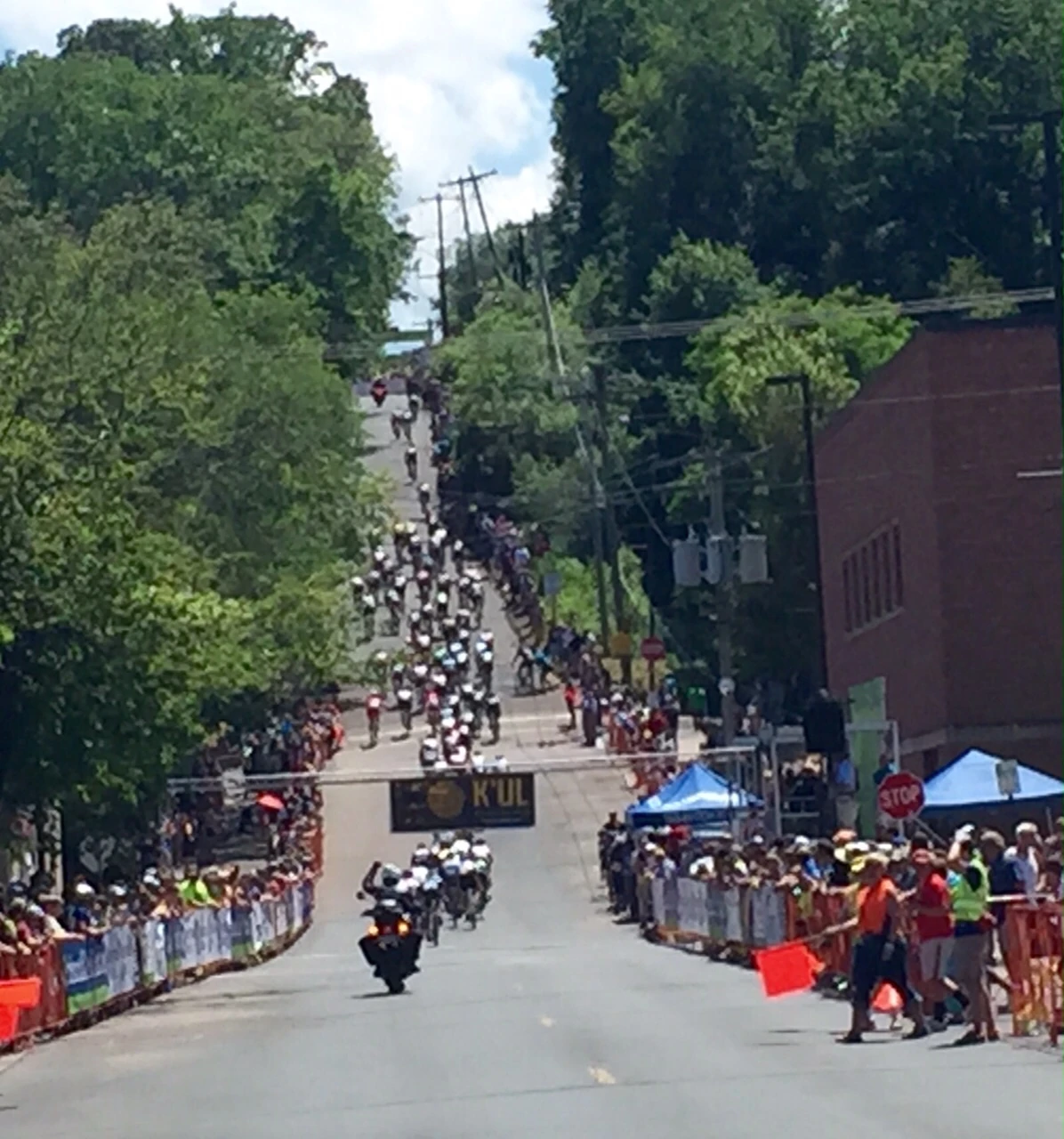 The climb from the final corner. It keeps going up from there.
