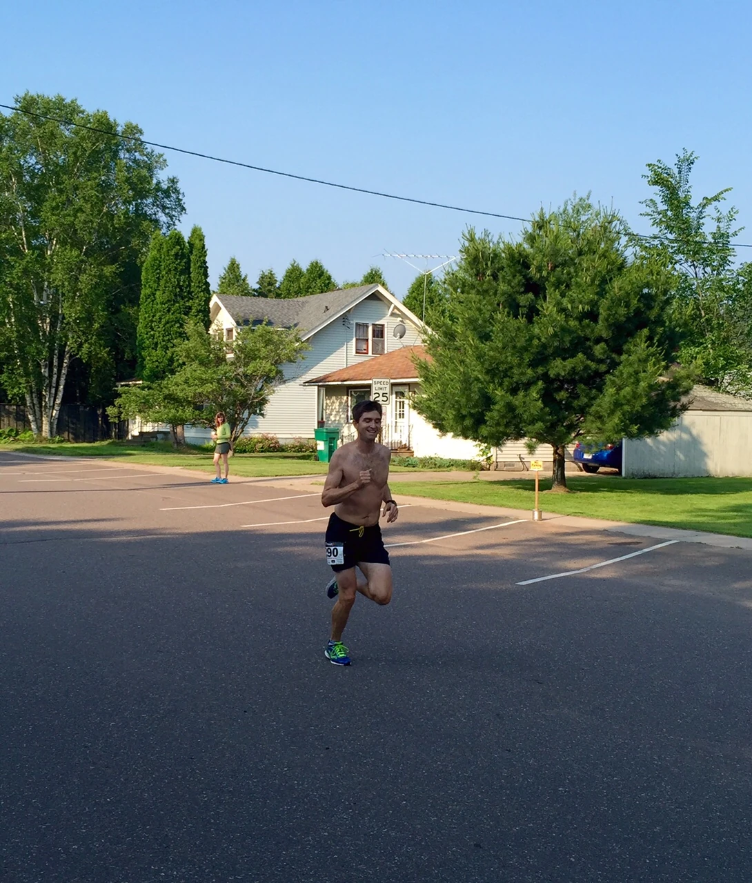 My friend David Gilmer finishing 3rd in the Cable 5k.