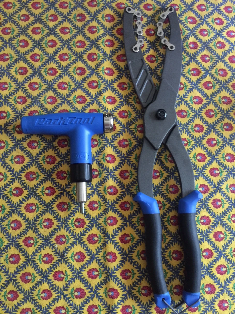 I picked up a couple visitor gifts for stopping by. The tool on the right is a torx wrench and then the chain whip that is more like chain pliers. It will be interesting to see if it works as well as a normal chain whip.