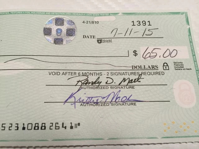 The prize checks had a little extra watermark thing on them. I&rsquo;ve never seen something like this before. It was pretty cool. I wonder what it is. Something for fraud I&rsquo;d assume.