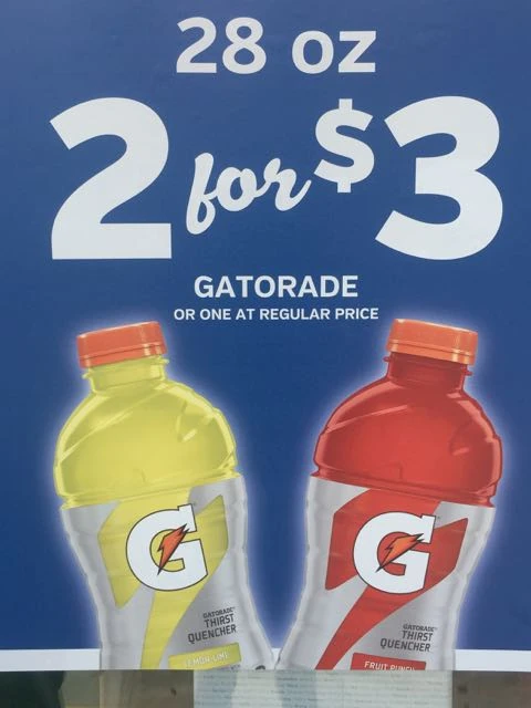 Gatorade has pulled the &ldquo;sell less, for the same price&rdquo; deal that lots of products have done recently. They took 4 oz or liquid out of the bottle. Same with orange juice. It isn&rsquo;t a half gallon anymore. It is 1.8 quarts.