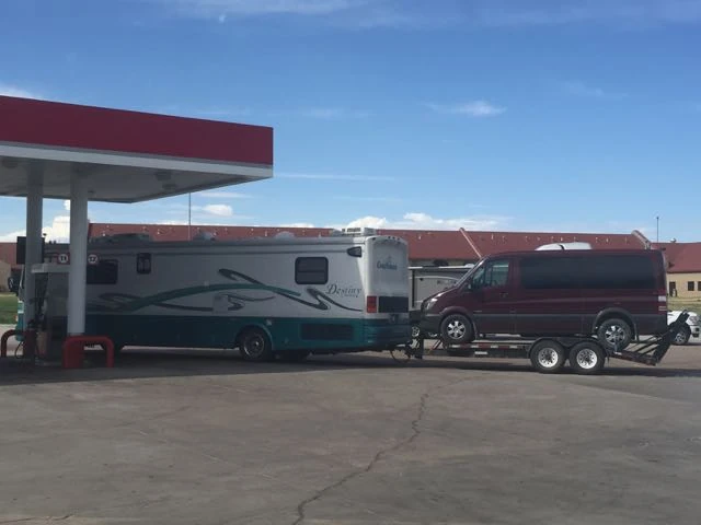 There are all the summer travelers out on the road. This guy wasn&rsquo;t travelling too light.