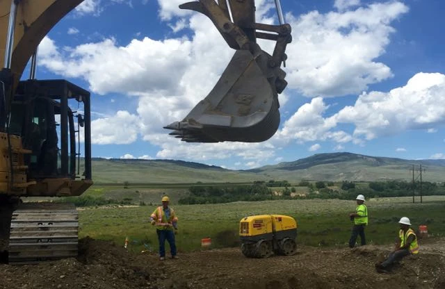 There was the longest stretch of road construction I&rsquo;ve experienced in years between Silverthorne and Steamboat Springs. Maybe 10 miles long? Anyway, there were lots of guys, as usual, standing around not doing much. These guys were watching one guy guide this little remote control compactor. The machine was pretty cool.