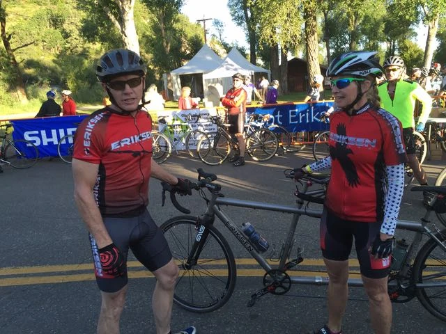 Kent and Joanie before the ride.