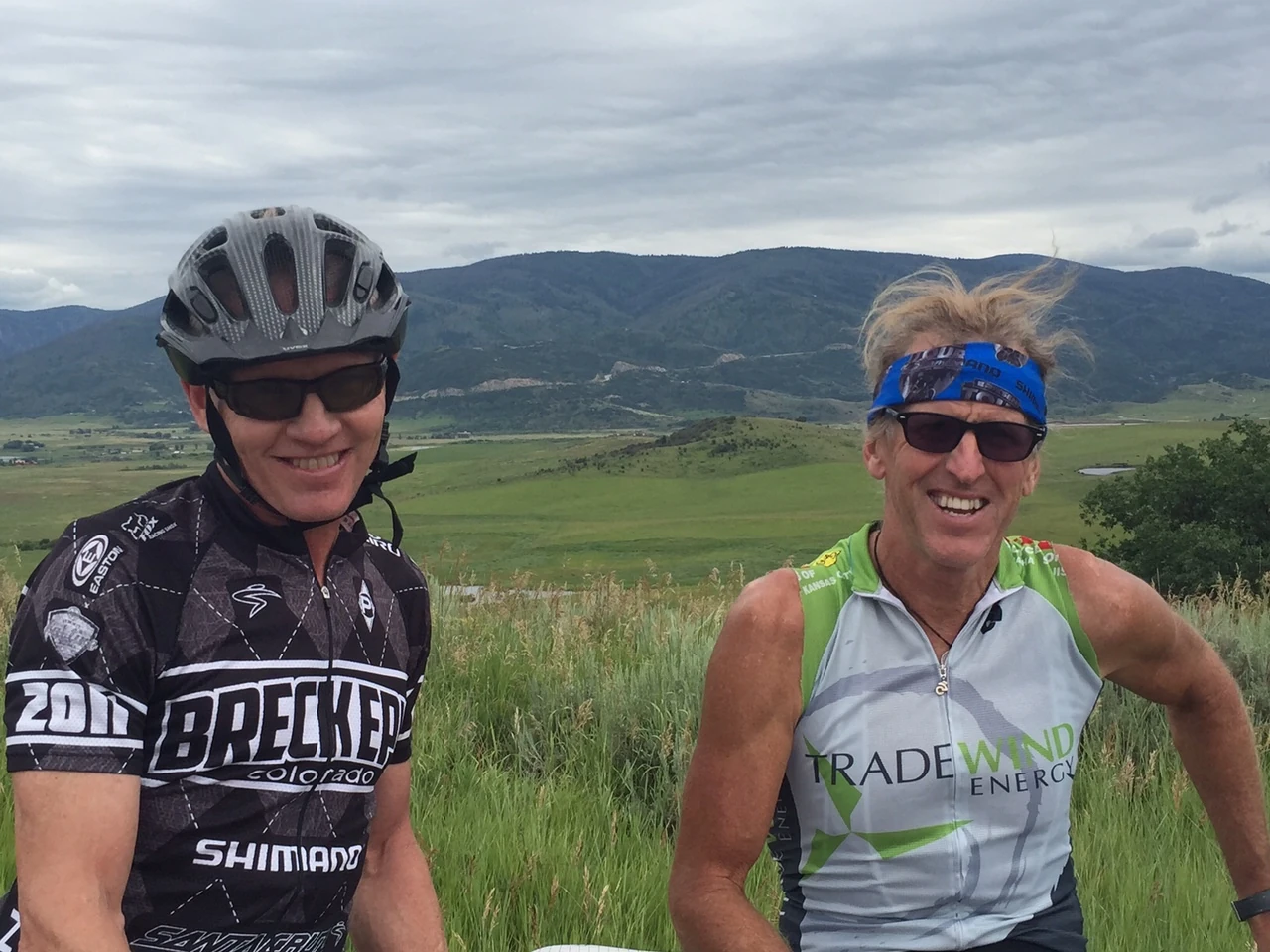 Kent and I out riding on Sunday.