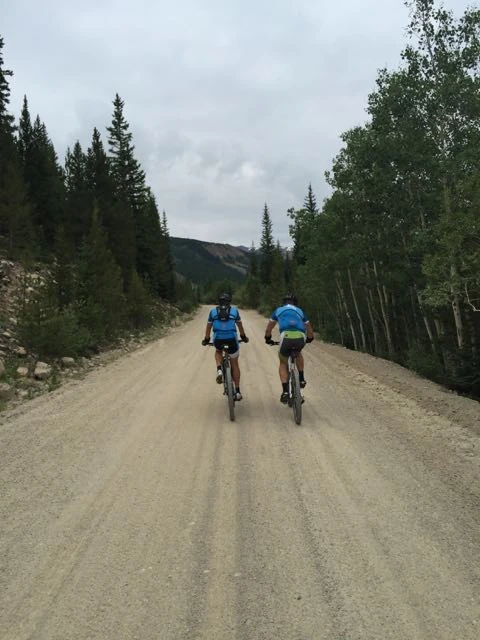 Trent and Brian on one of the gravel roads 