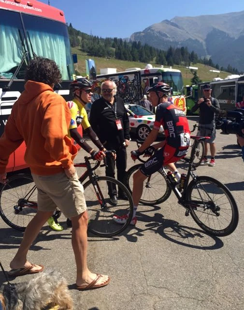 The guy in the middle, next to Brent, is Andy Riis, the owner and sponsor of the BMC team. He is from Switzerland and is a crazy cycling enthusiast. 