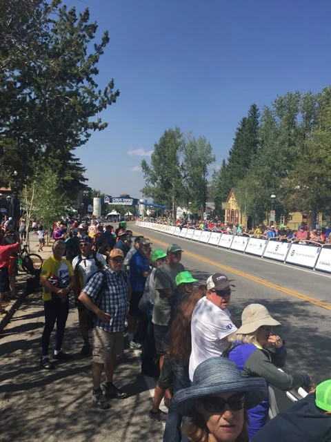 The crowds for the race were just so/so in Breckenridge. This photo was taken about 30 minutes before the finish.