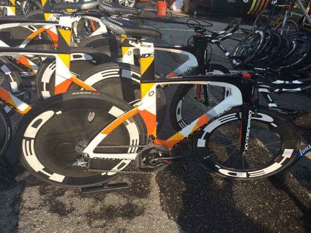 Optum&rsquo;s time trial bikes for today. It is pretty much a Hed advertisement. They look pretty fast.