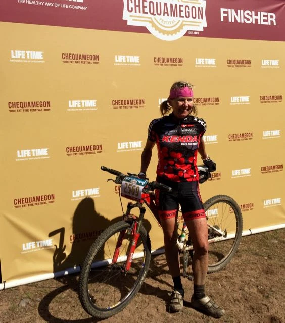 Catherine was happy after the race.