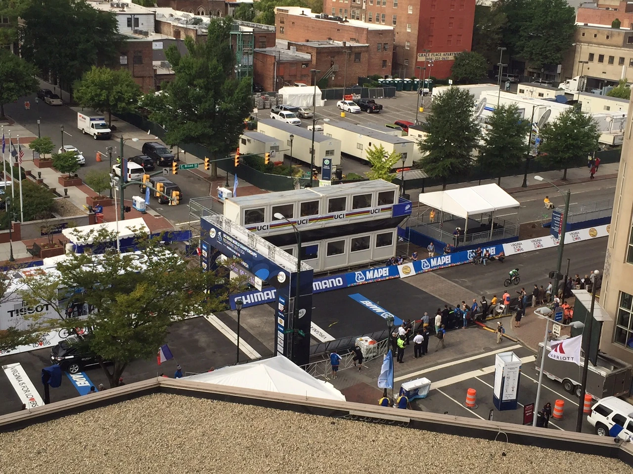 View from the hotel room window. I think this is a Brazilian junior.