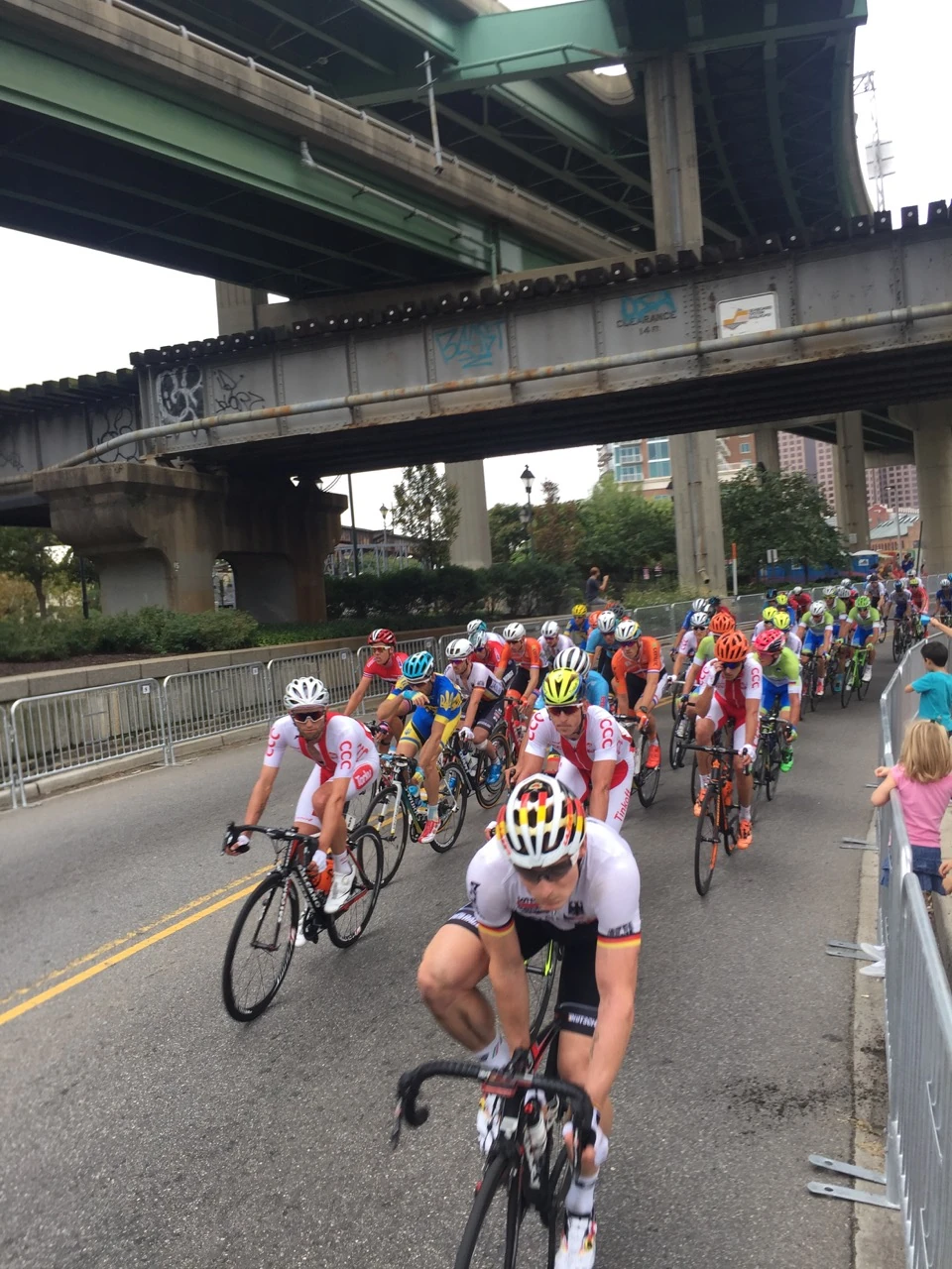 André taking a last drink before pulling half a lap and then quitting. Exactly how I would use a sprinter at the &ldquo;flat&rdquo; Worlds.