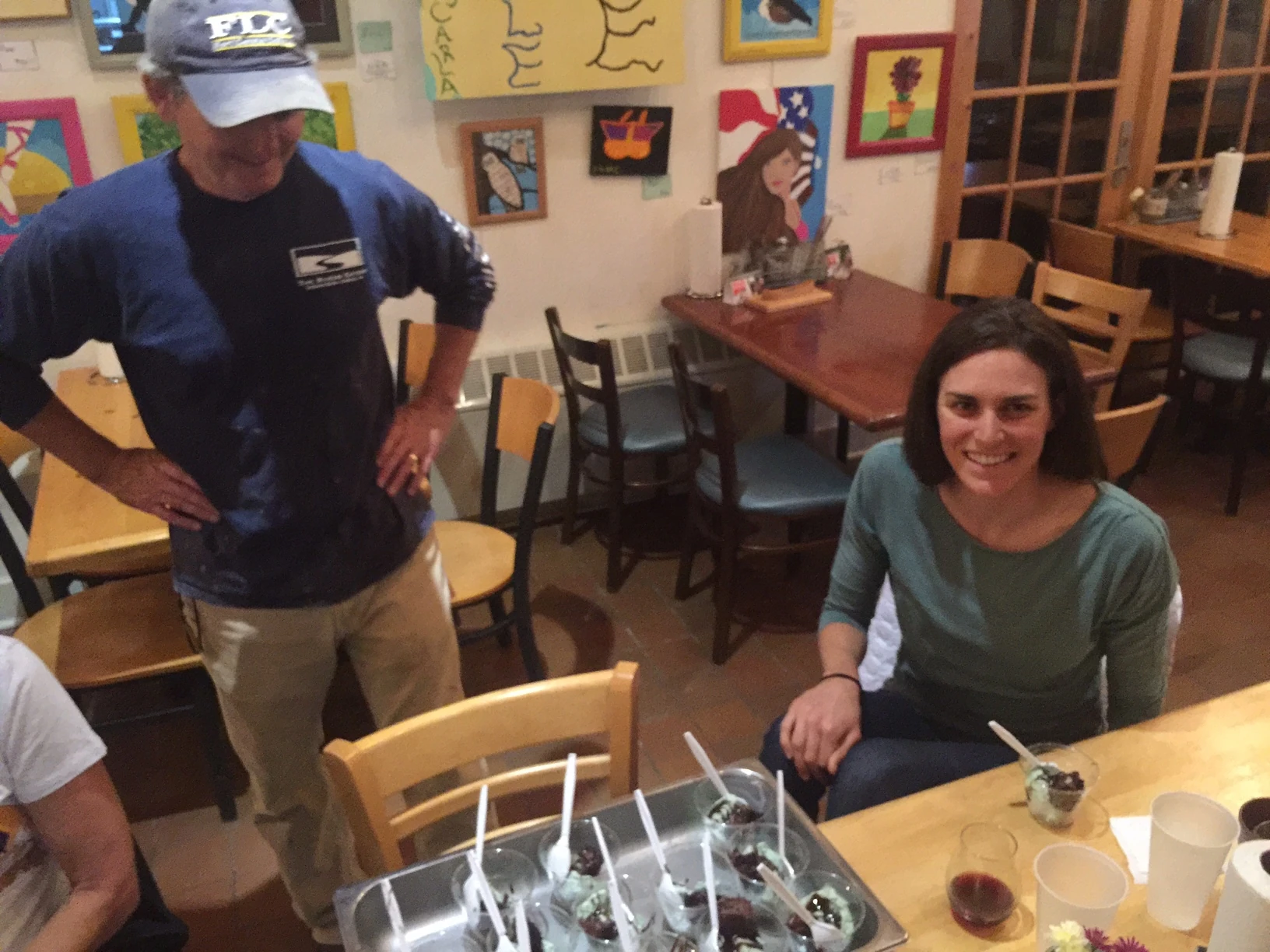 Mick brought out a little treat after excellent pizza, salad and wine.