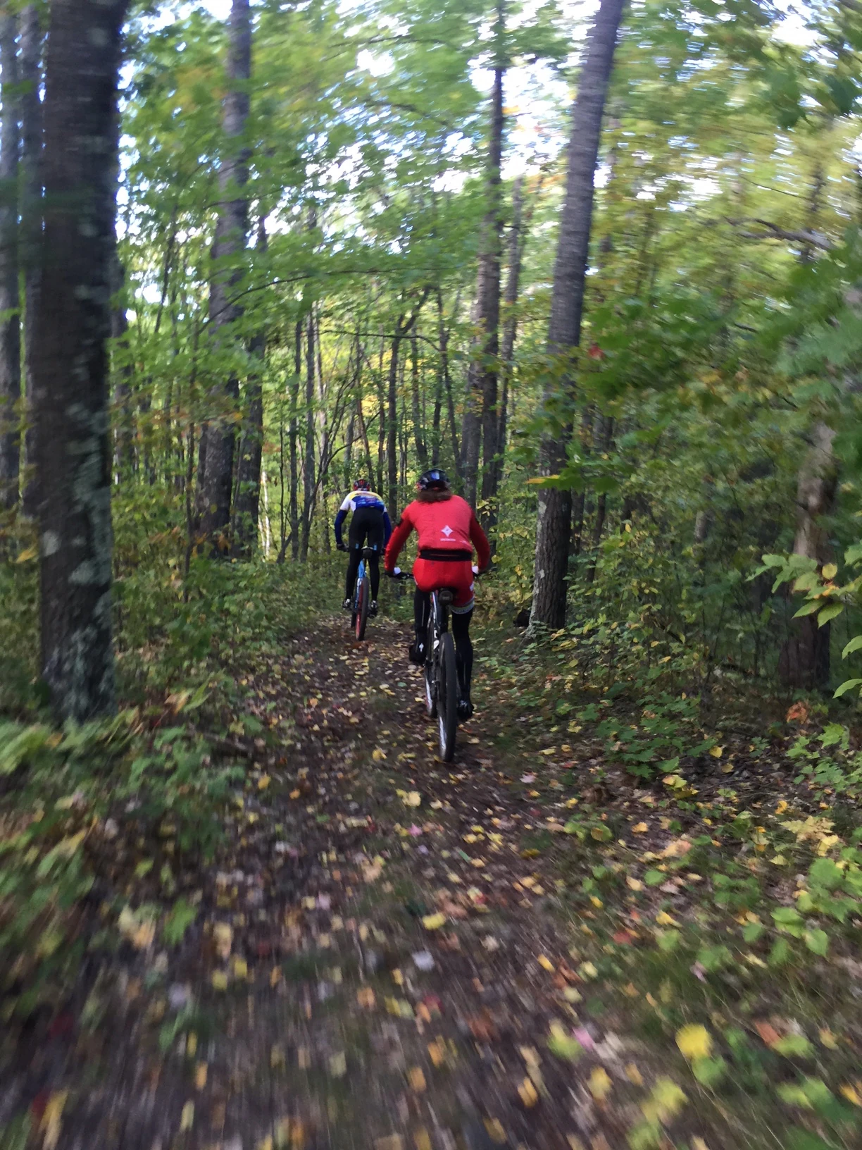 Pat and Gwen on an open section.