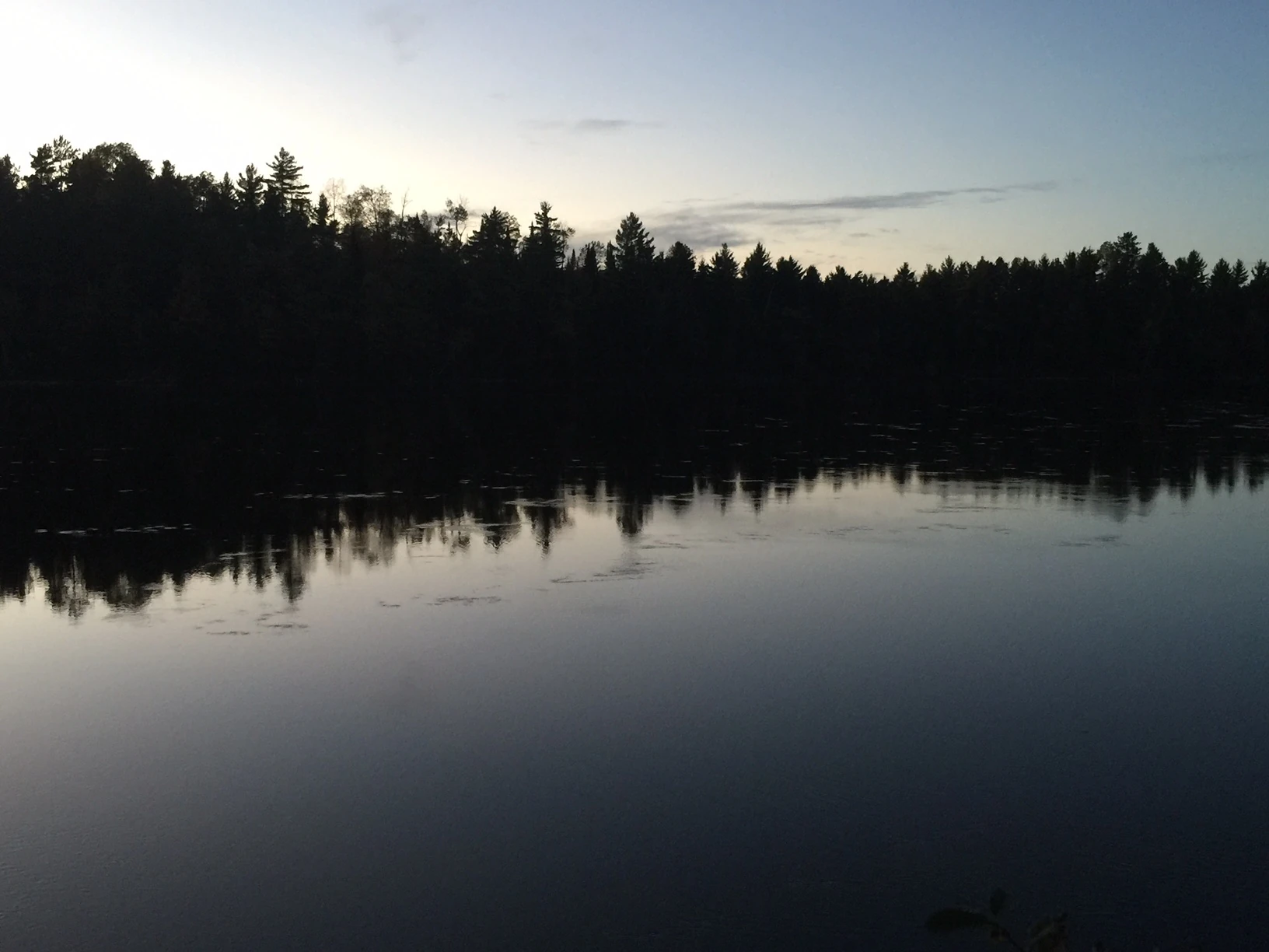 It was pretty dark for my last swim.