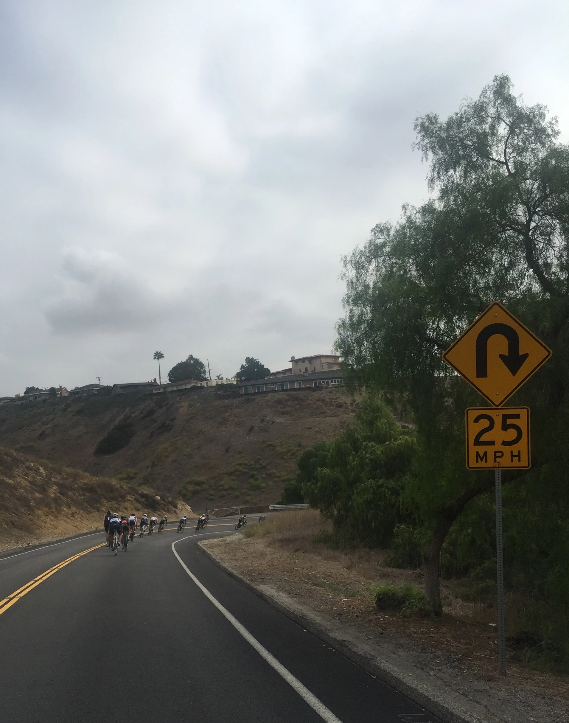The Donut Ride group heading around PV.
