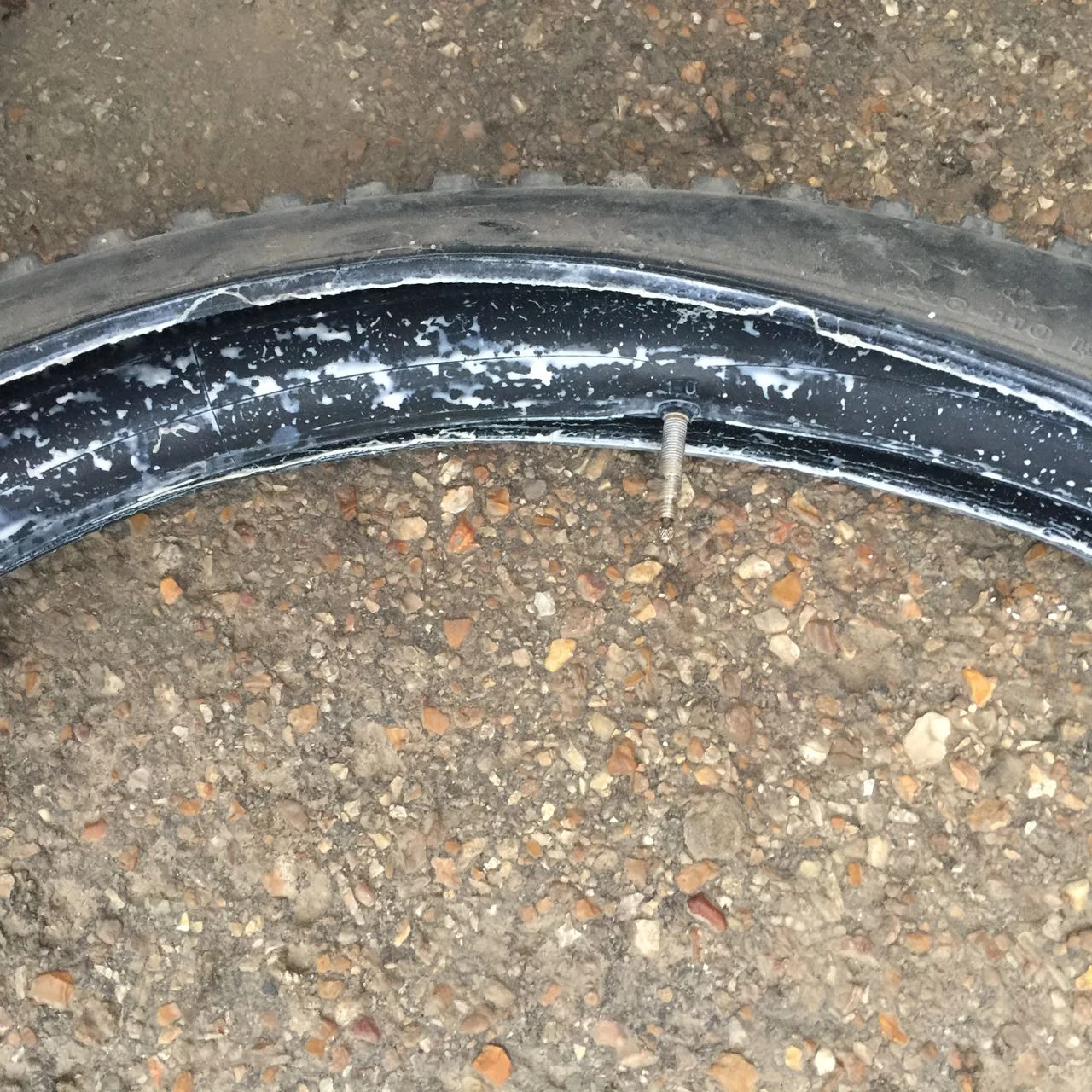 A tube after latex is a mess.