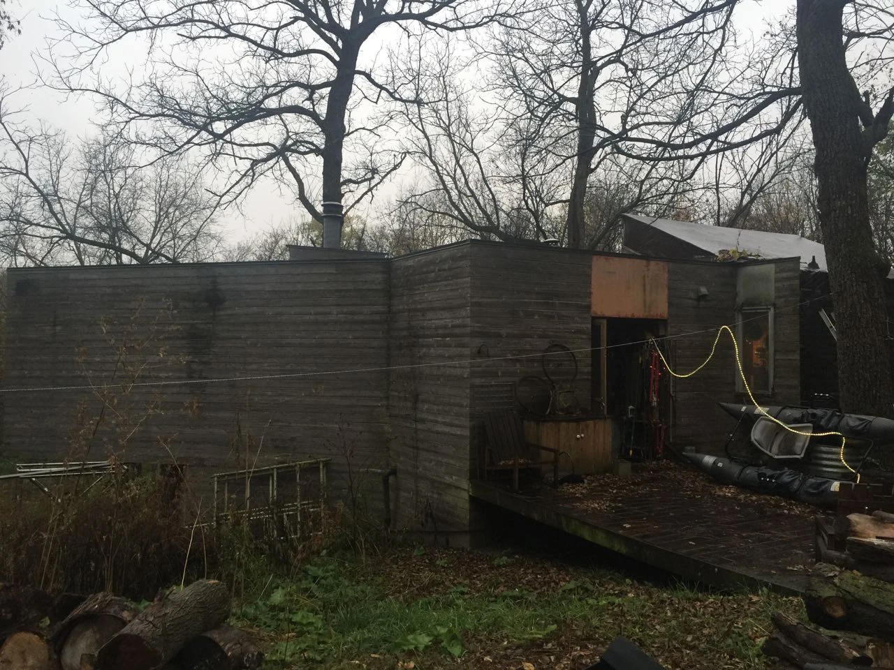 Michael&rsquo;s house from the driveway.