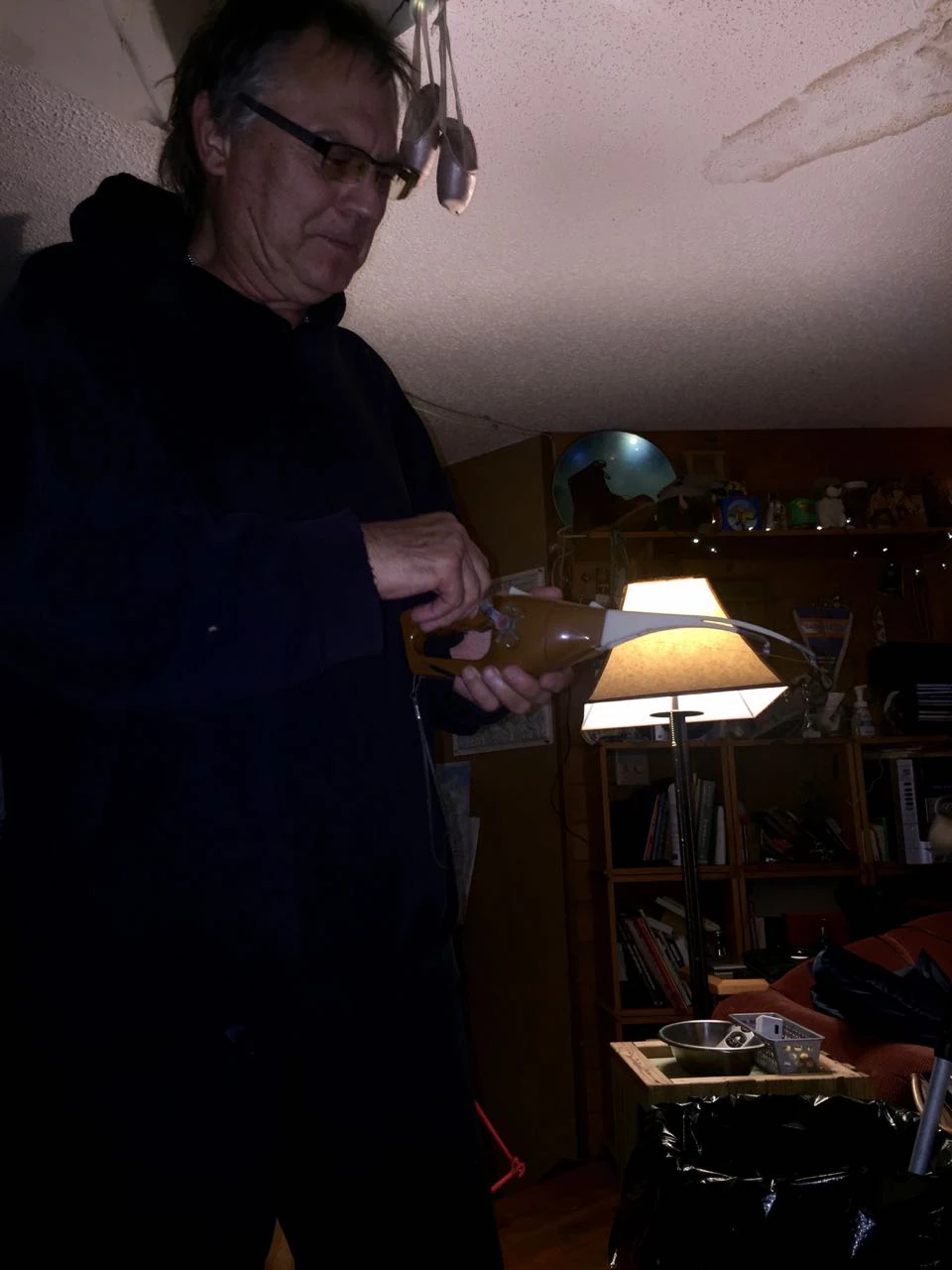 Michael with his Popeil Pocket Fisherman.