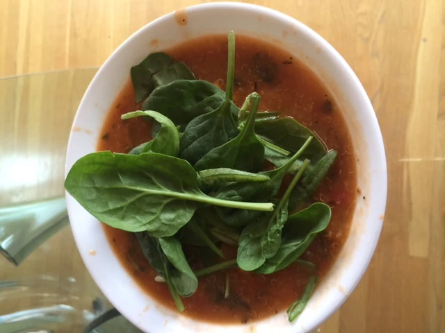 I slept a ton last night. I&rsquo;ve been feeling a little off the last couple days. Karl made me quinoa vegetable soup for 2nd breakfast today.