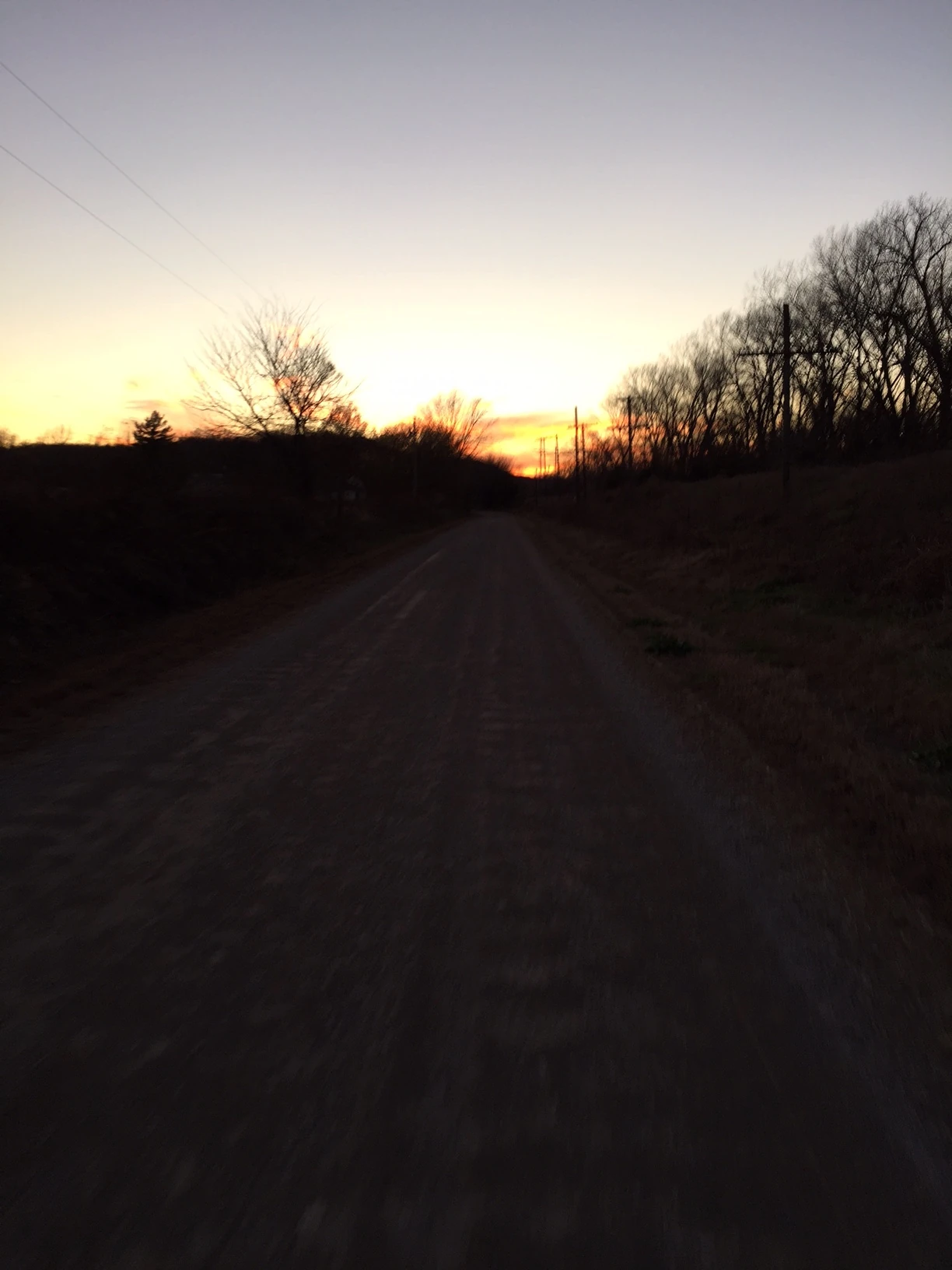 I got back after dark. It was fine, no one drives there.