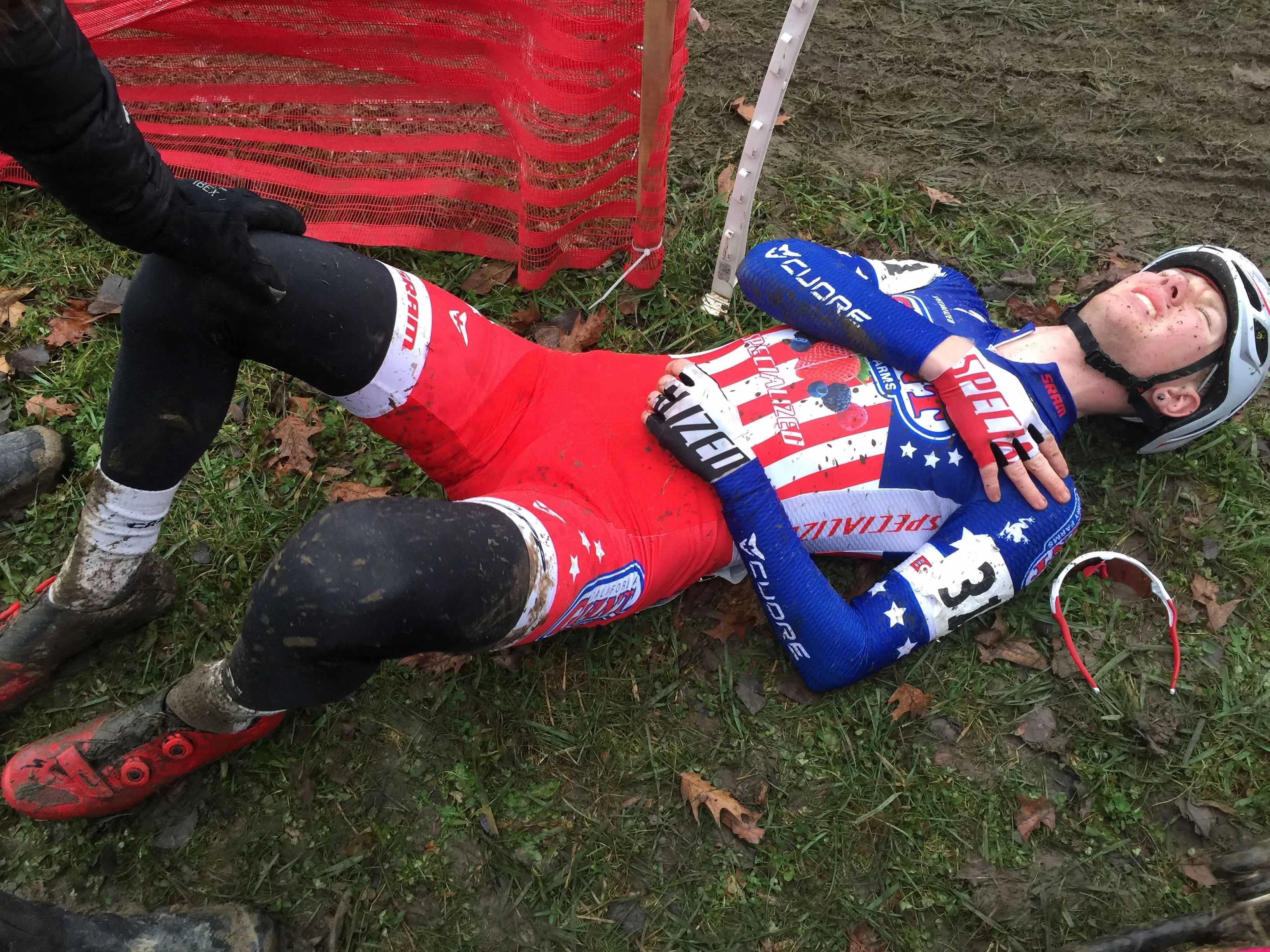 Logan Owen after he fell.