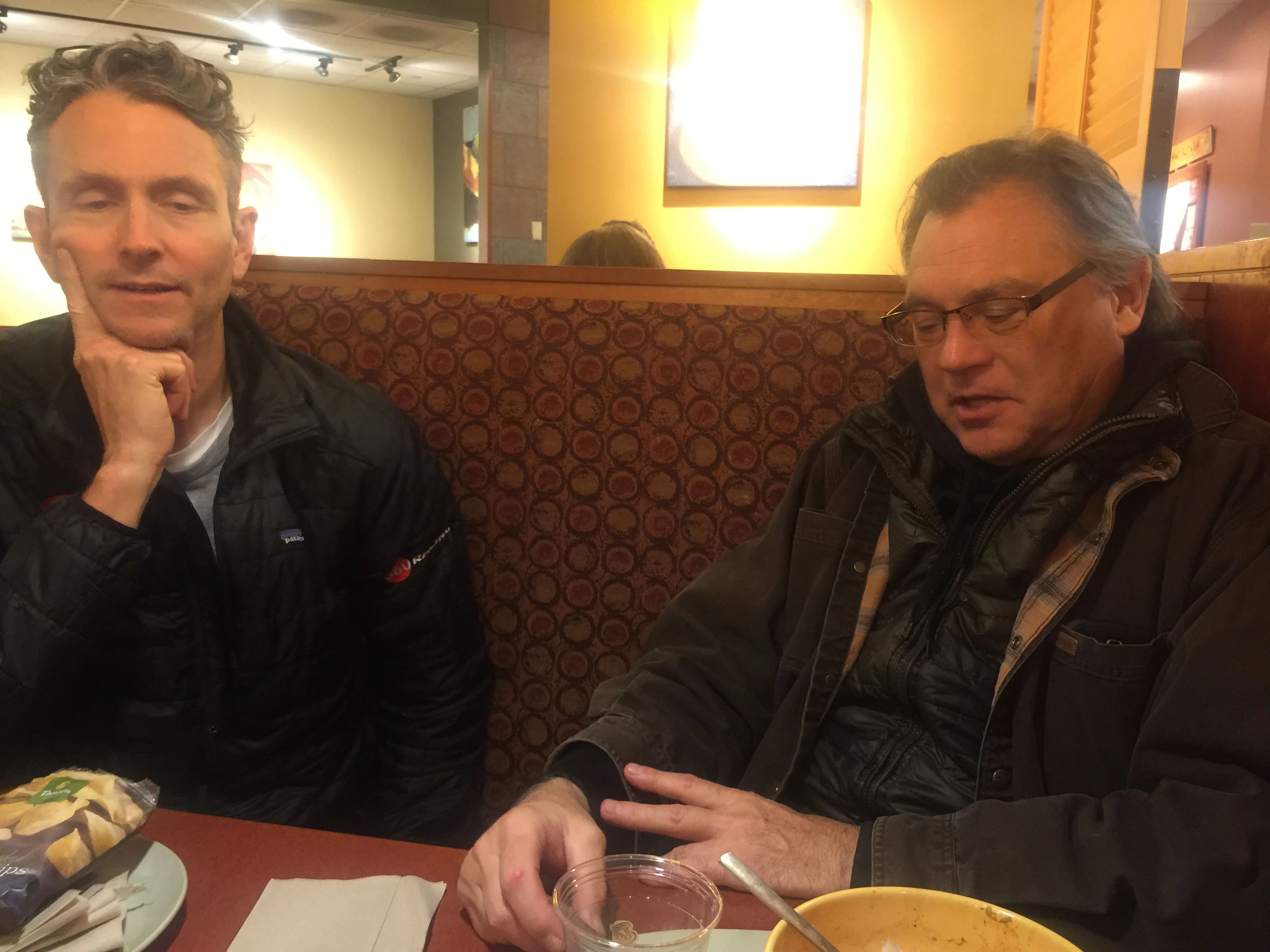 Michael and Keith last night at dinner.