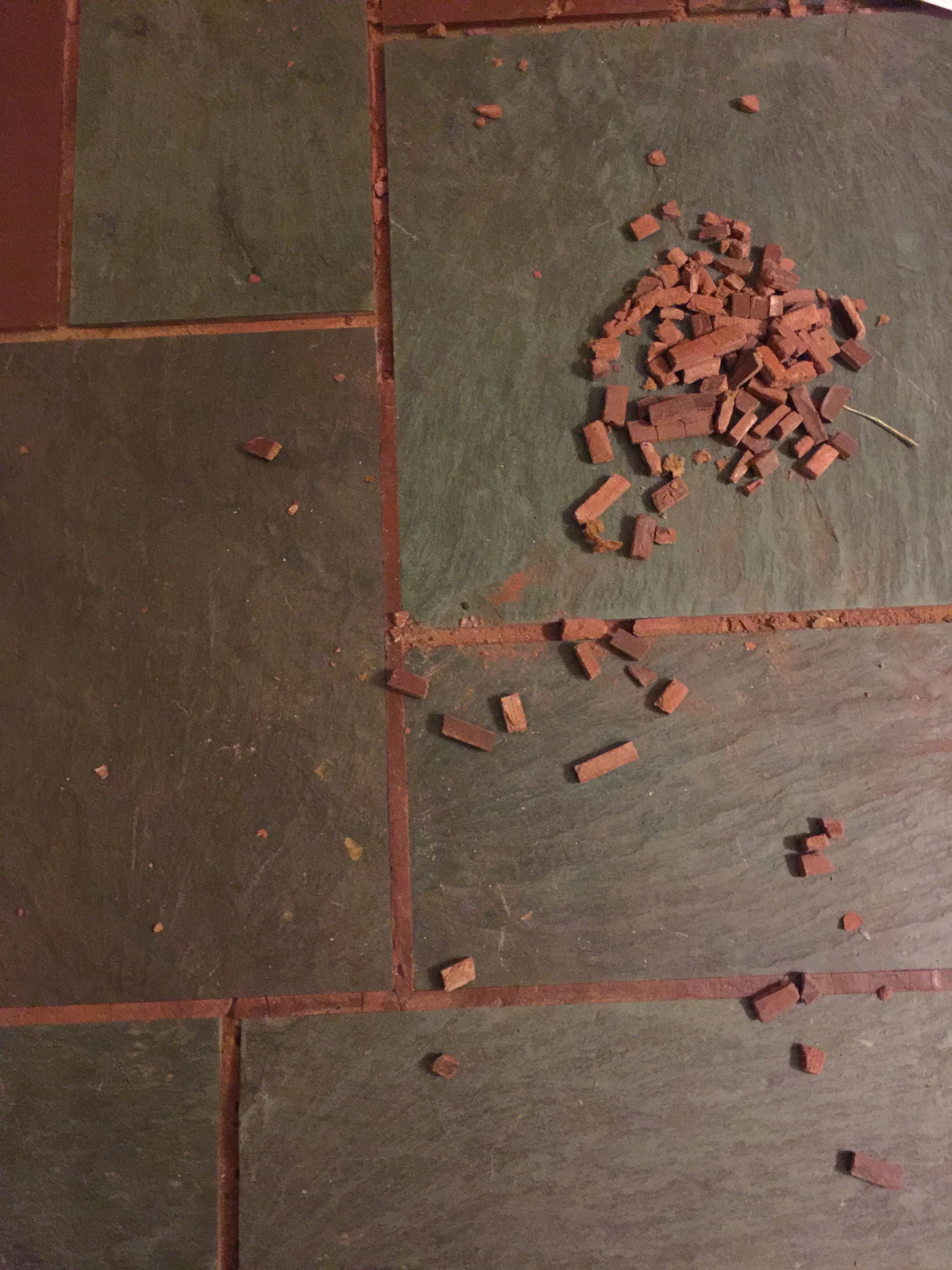 Original floor. The grout was really done.