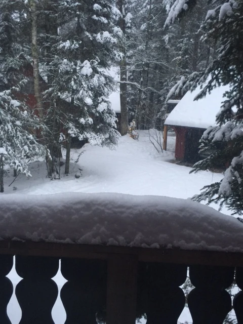 There is plenty of snow up in Cable finally.