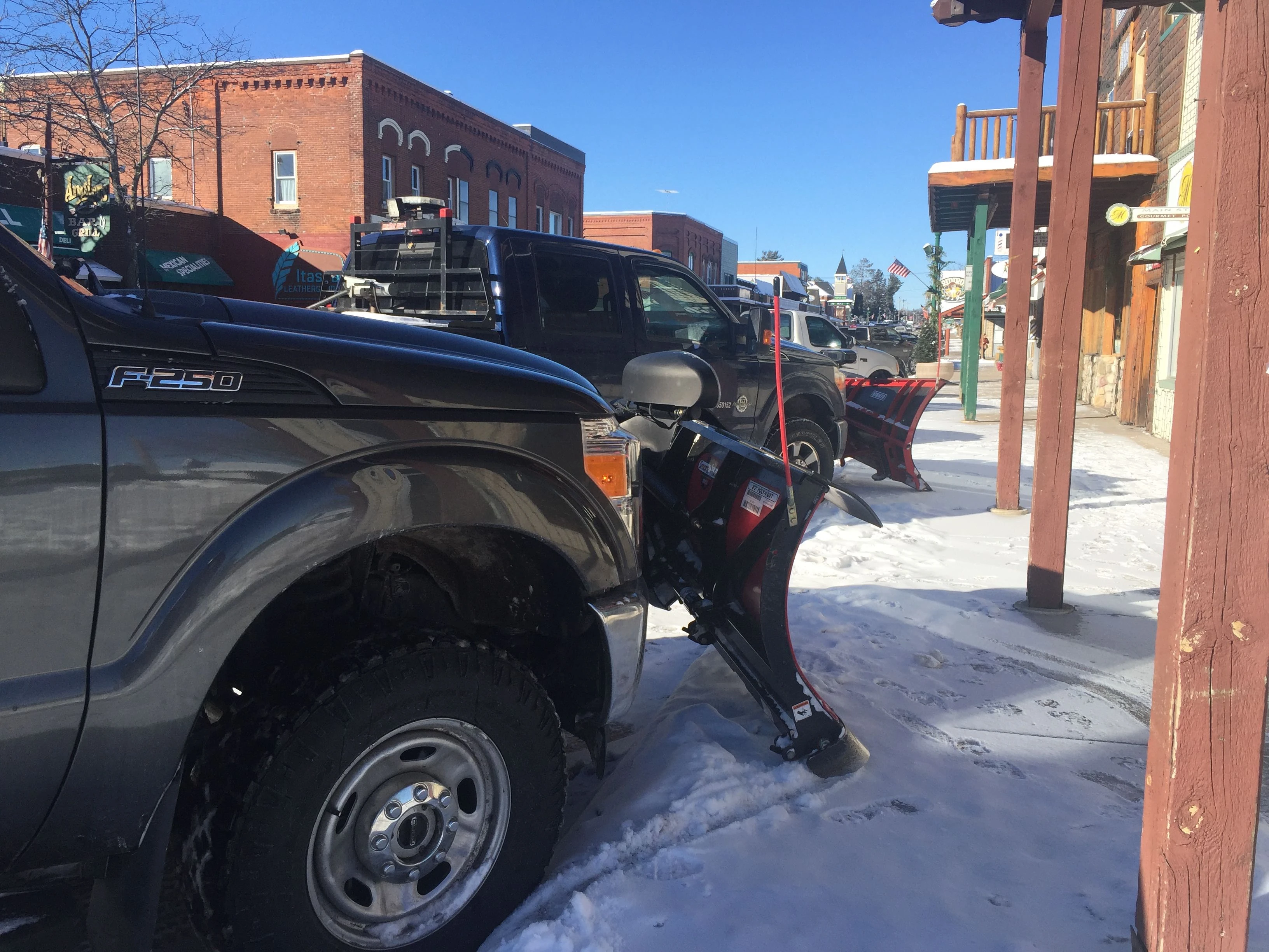 Seems like a high percentage of the pickups have plows attached.