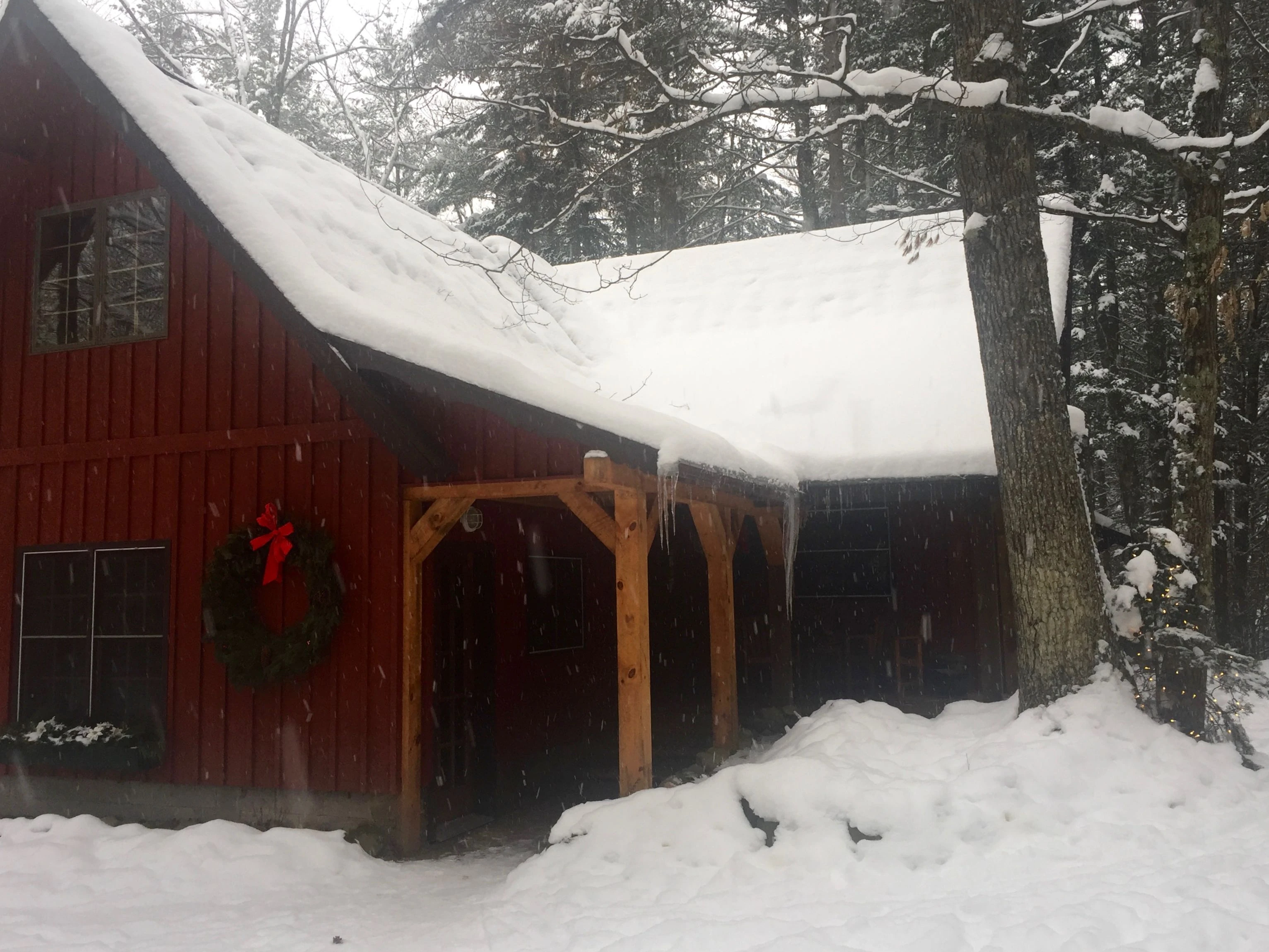 Dennis has done a ton to his cabin to insulation. He had blown foam put in last year. But many houses here get crazy ice dams. The weight and damage of the ice and water is incredible.